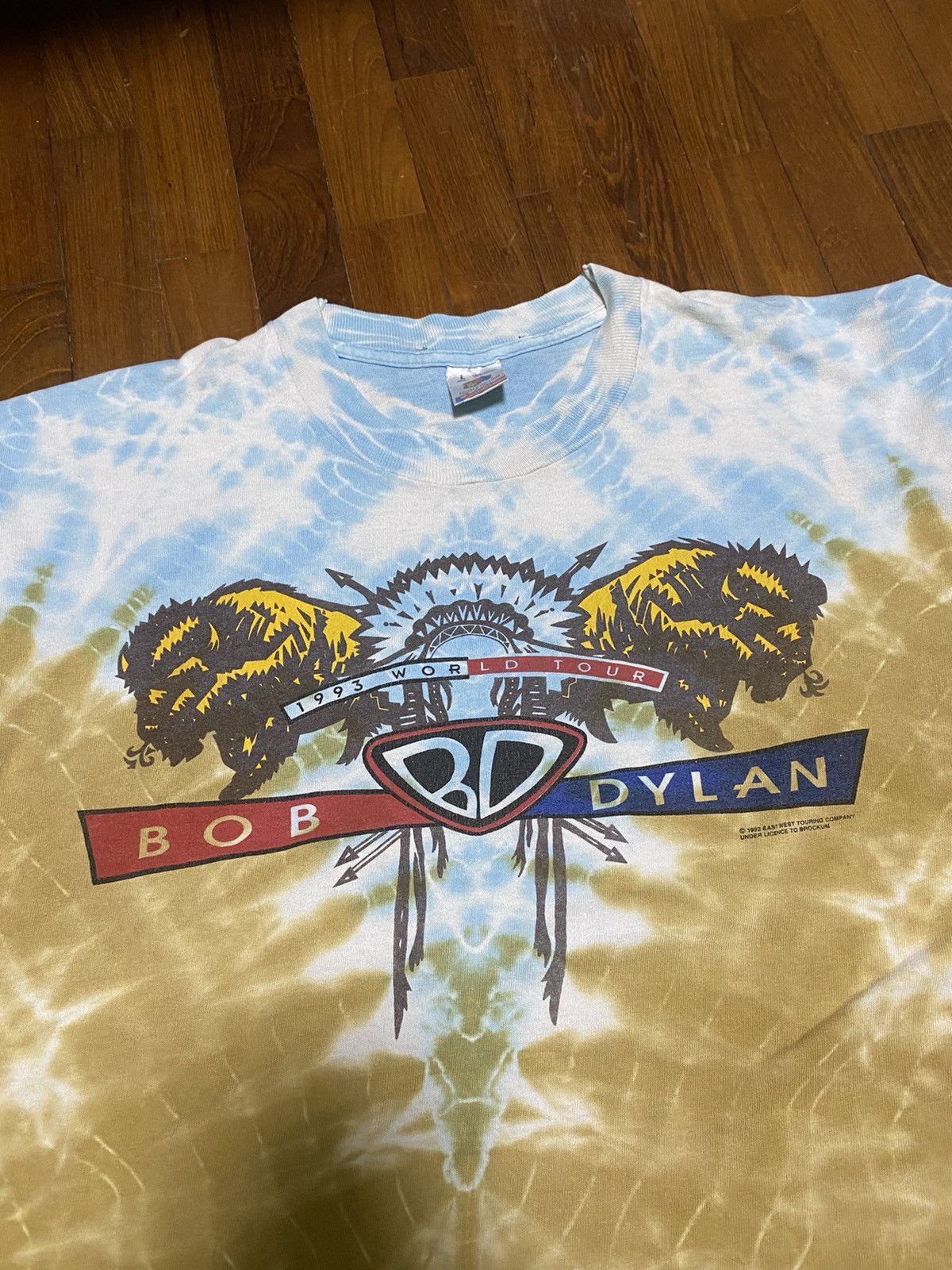 Band Tees × Vintage Vintage 90’s Bob Dylan World Tour Tie Dye FOTL Tee Size US L / EU 52-54 / 3 - 1 Thumbnail