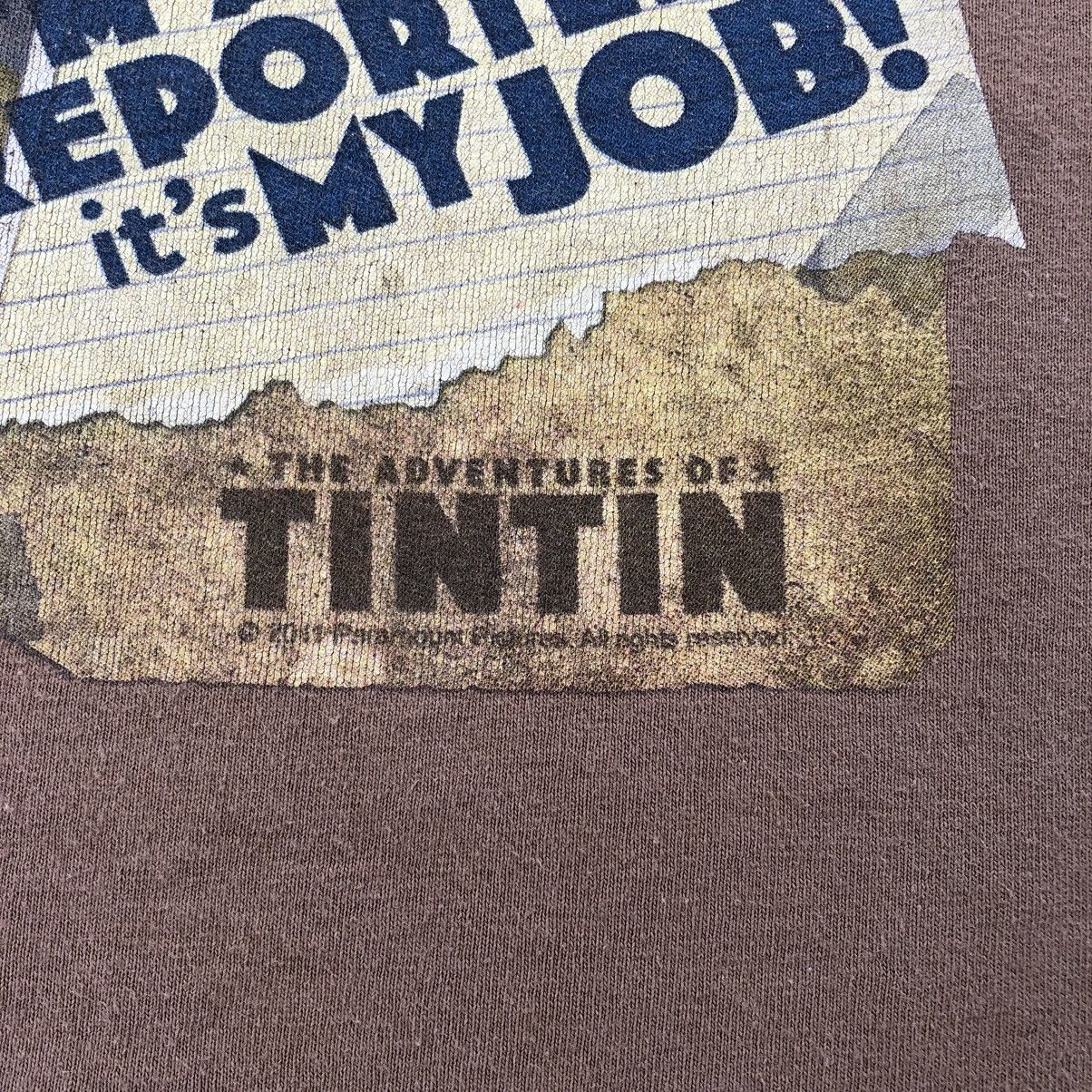 Vintage Vintage 2011 The Adventures Of Tintin Movie Promo Shirt Size US M / EU 48-50 / 2 - 5 Thumbnail
