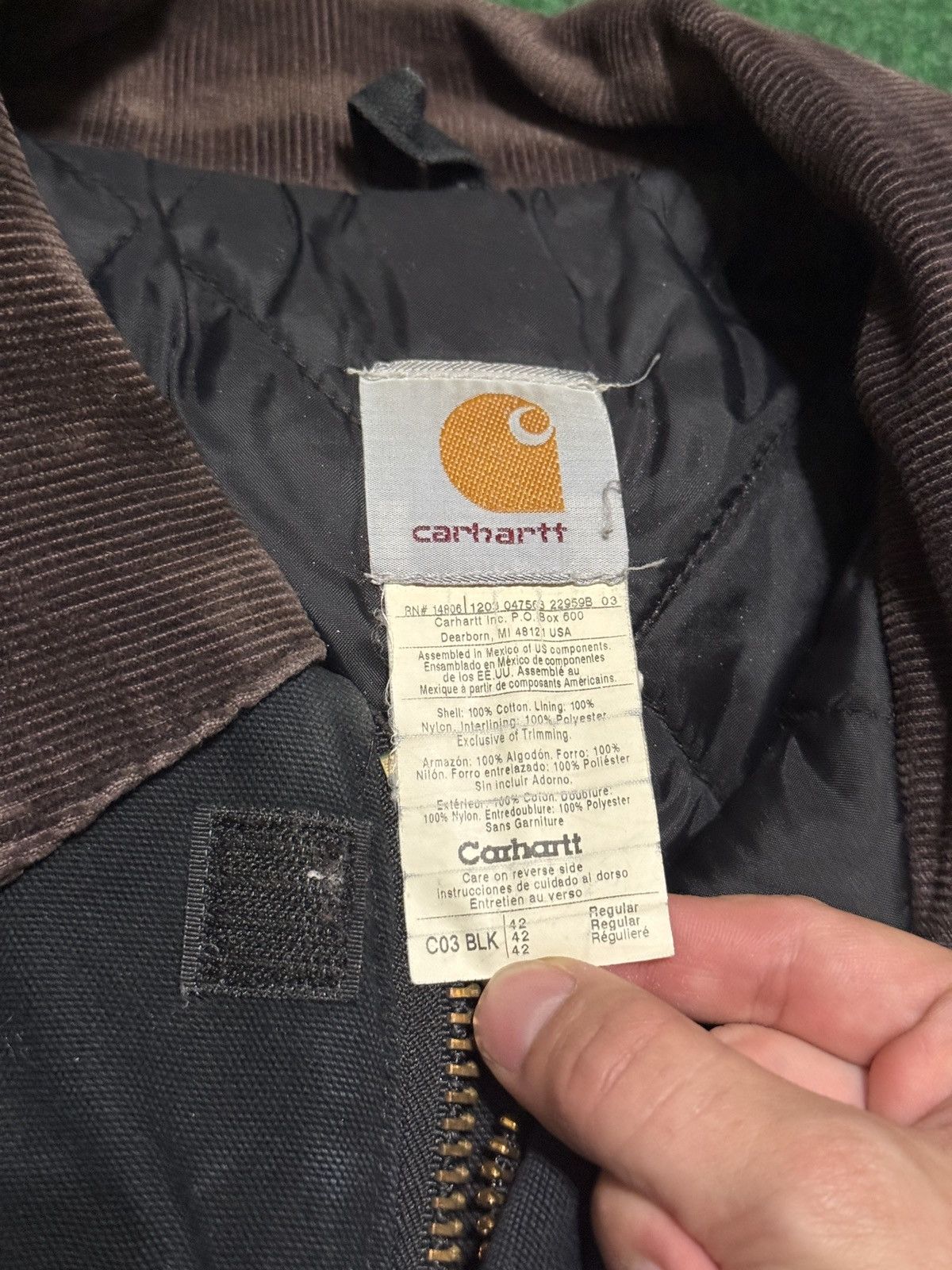 Carhartt Vintage Carhartt C03 Black Full Zip Arctic Work Jacket Size US XL / EU 56 / 4 - 3 Thumbnail