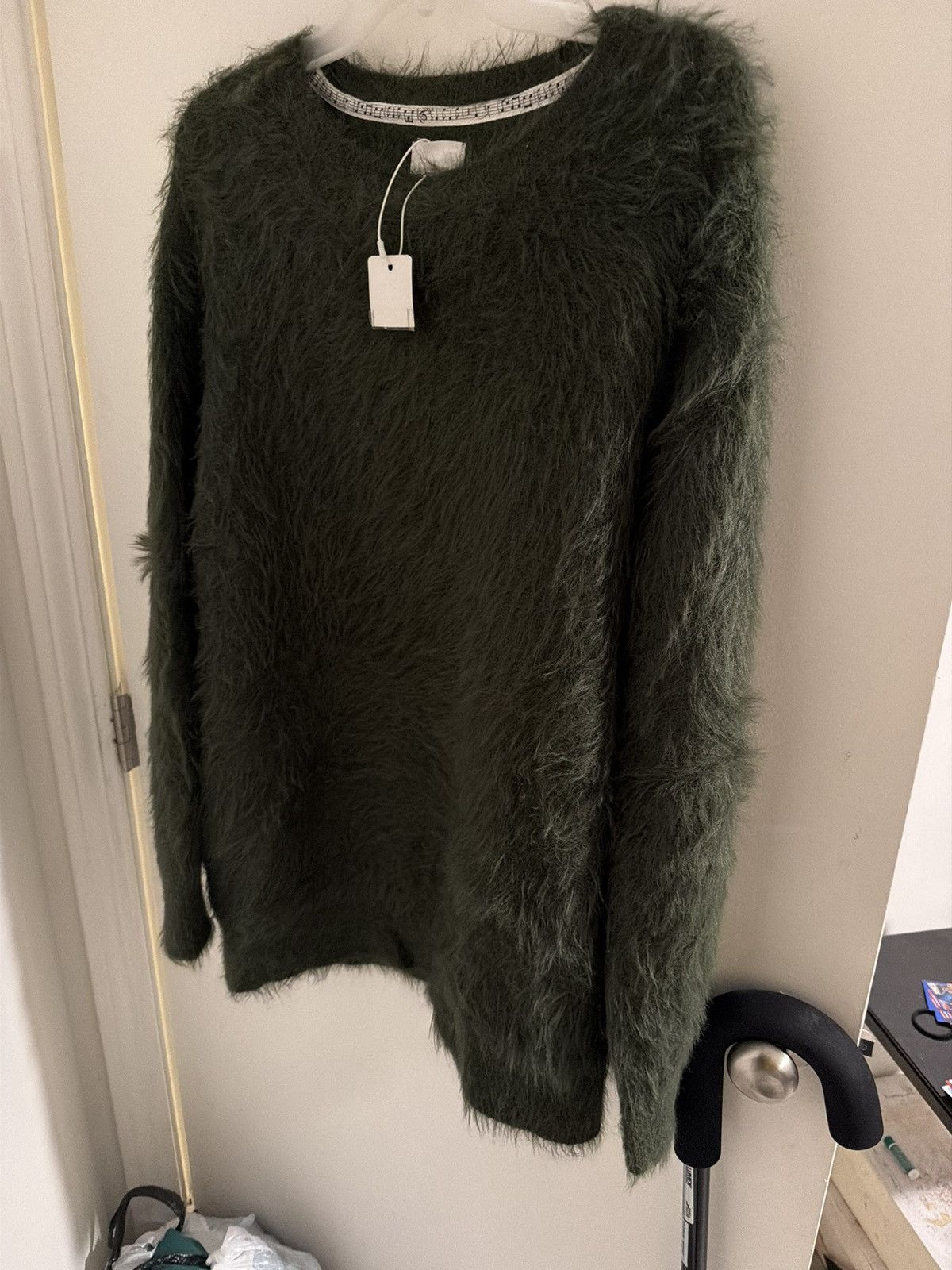 Number (N)ine number nine MOHAIR MESH WIDE STRIPED KNIT Sweater
