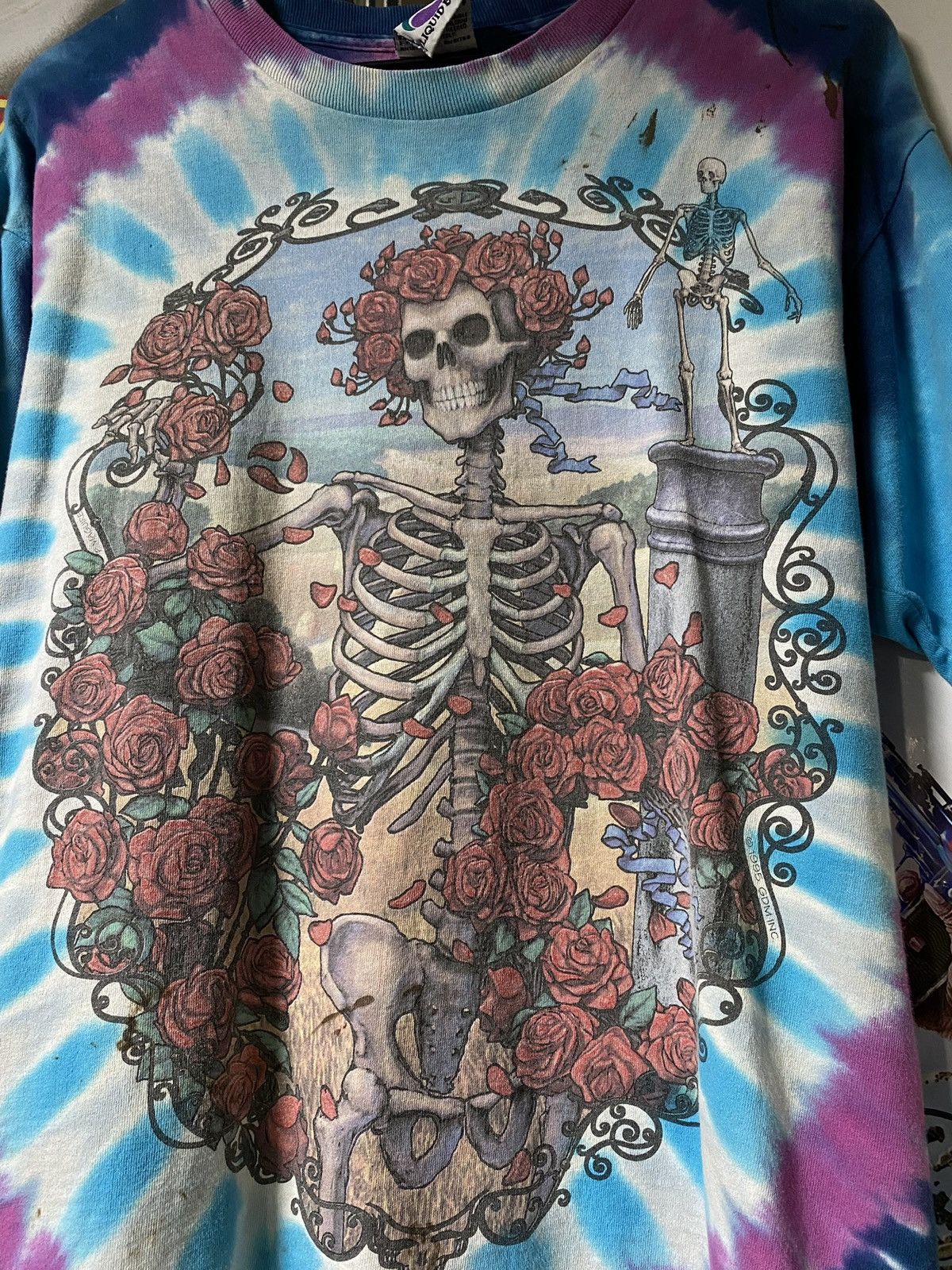 Vintage Vintage 90’s Grateful Dead Liquid Blue Tee Size Large Size US L / EU 52-54 / 3 - 3 Thumbnail