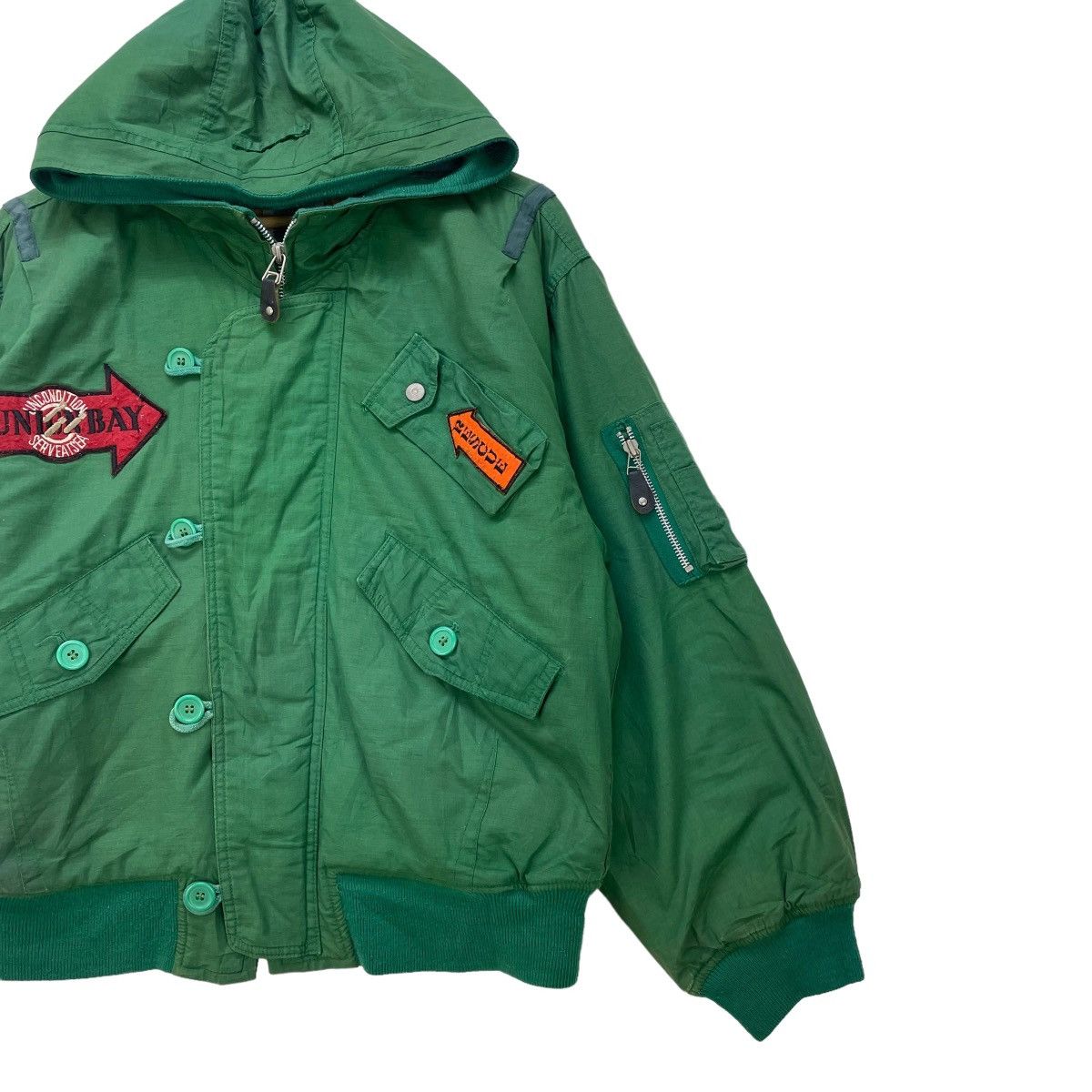 Japanese Brand Japanese Brand Union Bay Bomber Hooded Jacket Size US M / EU 48-50 / 2 - 4 Thumbnail