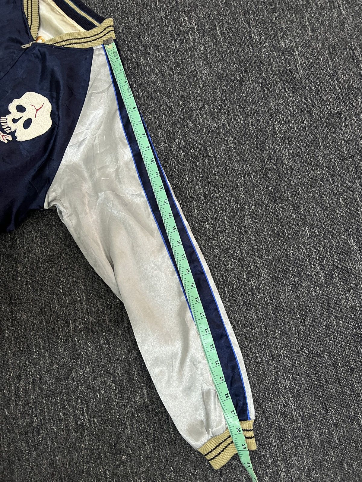 Tailor Toyo Toyo Enterprise Rain Skull Satin Reversible Sukajan Jacket Size US M / EU 48-50 / 2 - 21 Thumbnail