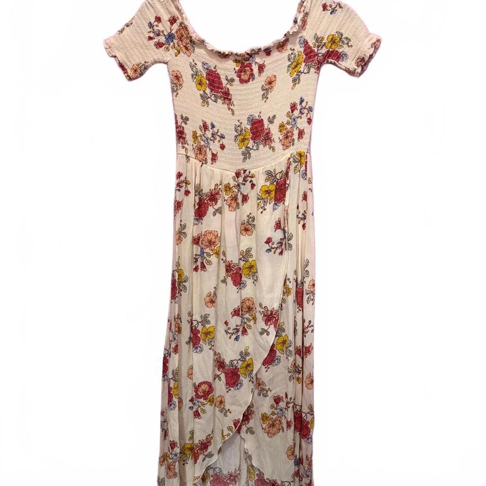 Designer Floral Maxi Dress with Ruffled Sleeves Size S / US 4 / IT 40 - 1 Thumbnail