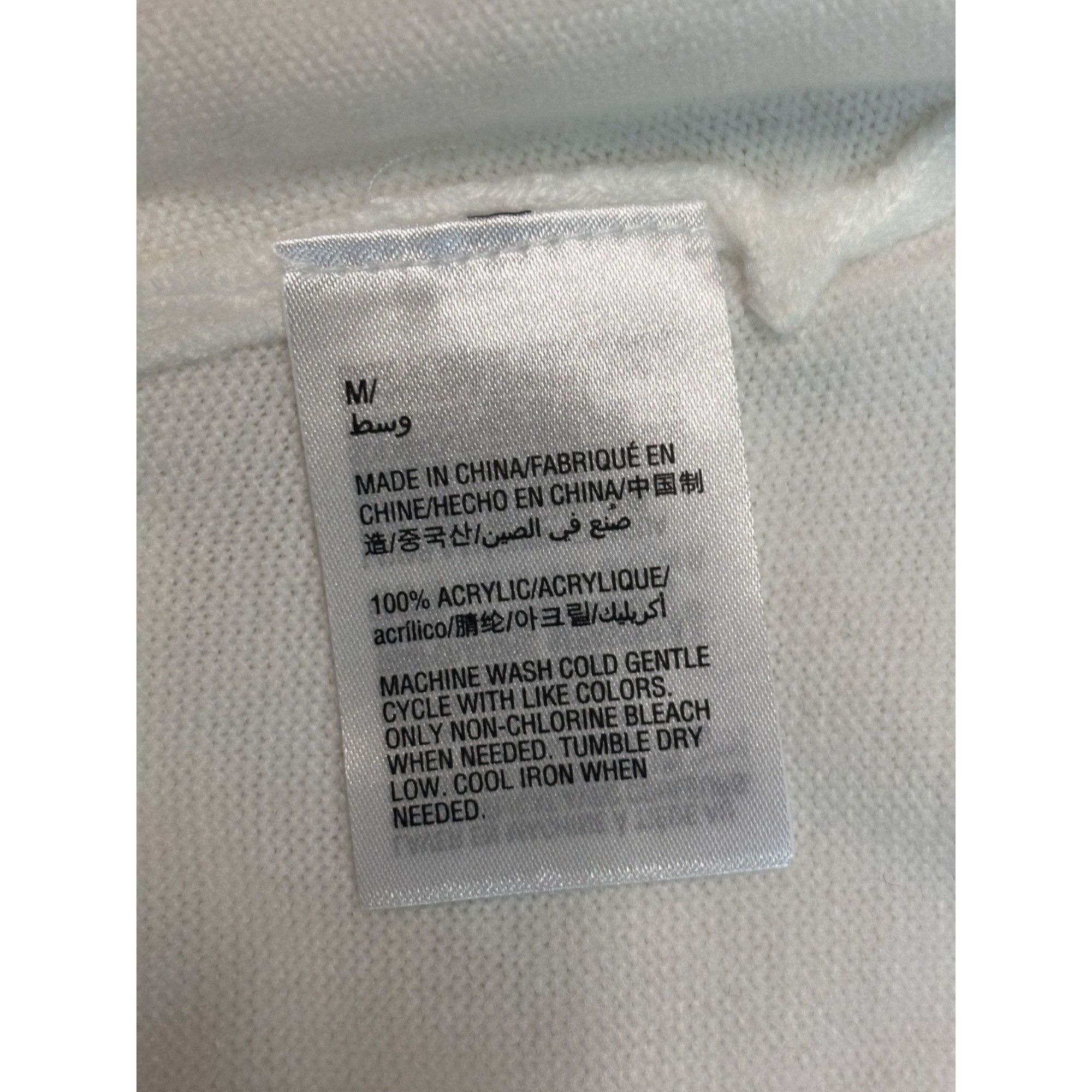 Other Karen Scott Luxsoft Faux-Pearl V-neck sweater, Winter White Size M / US 6-8 / IT 42-44 - 8 Thumbnail