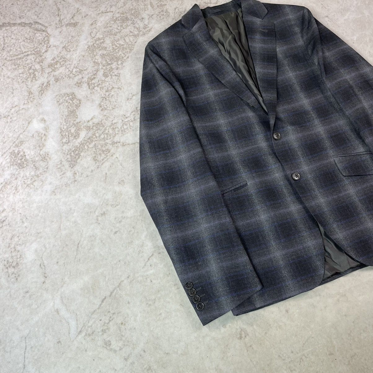 Armani Collezioni × Giorgio Armani Armani Collezioni Check Three Button Blazer Jacket Size 50R - 3 Thumbnail