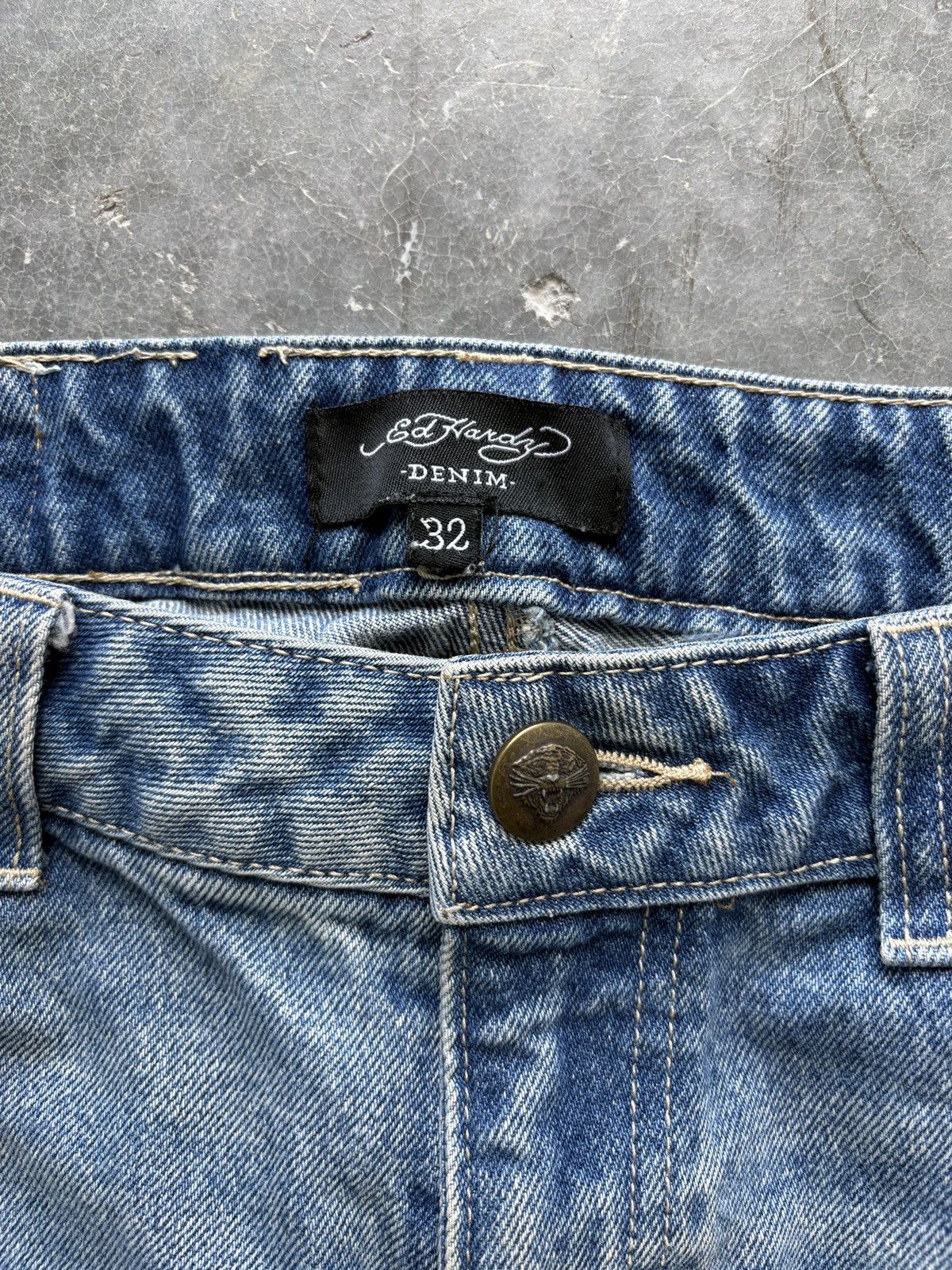Ed Hardy Vintage Y2K Ed Hardy Denim Jeans Baggy Loose 32x31 Size US 32 / EU 48 - 6 Thumbnail