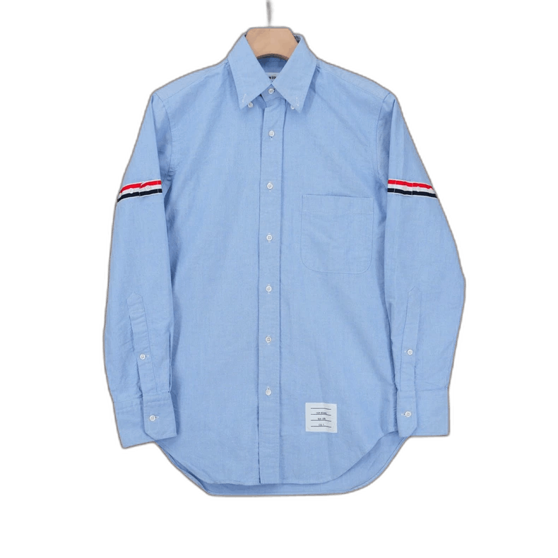 Thom Browne Thom Browne Blue Striped Dress Shirt Size 0 Size US XXS / EU 40 - 1 Thumbnail