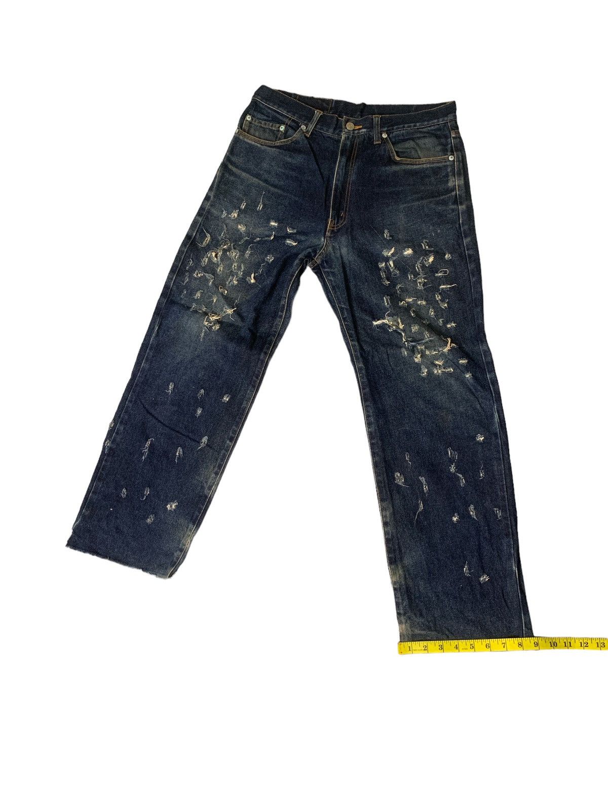 Japanese Brand Rare Design Distressed Mac Eye Denim Size US 32 / EU 48 - 12 Thumbnail