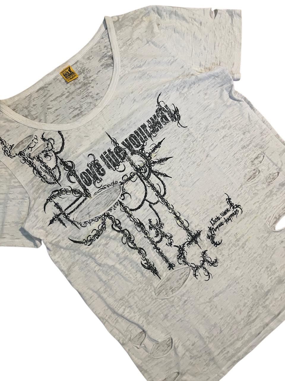 If Six Was Nine 2000s BACK NUMBER • Hand painted gothic distressed Size US M / EU 48-50 / 2 - 2 Thumbnail