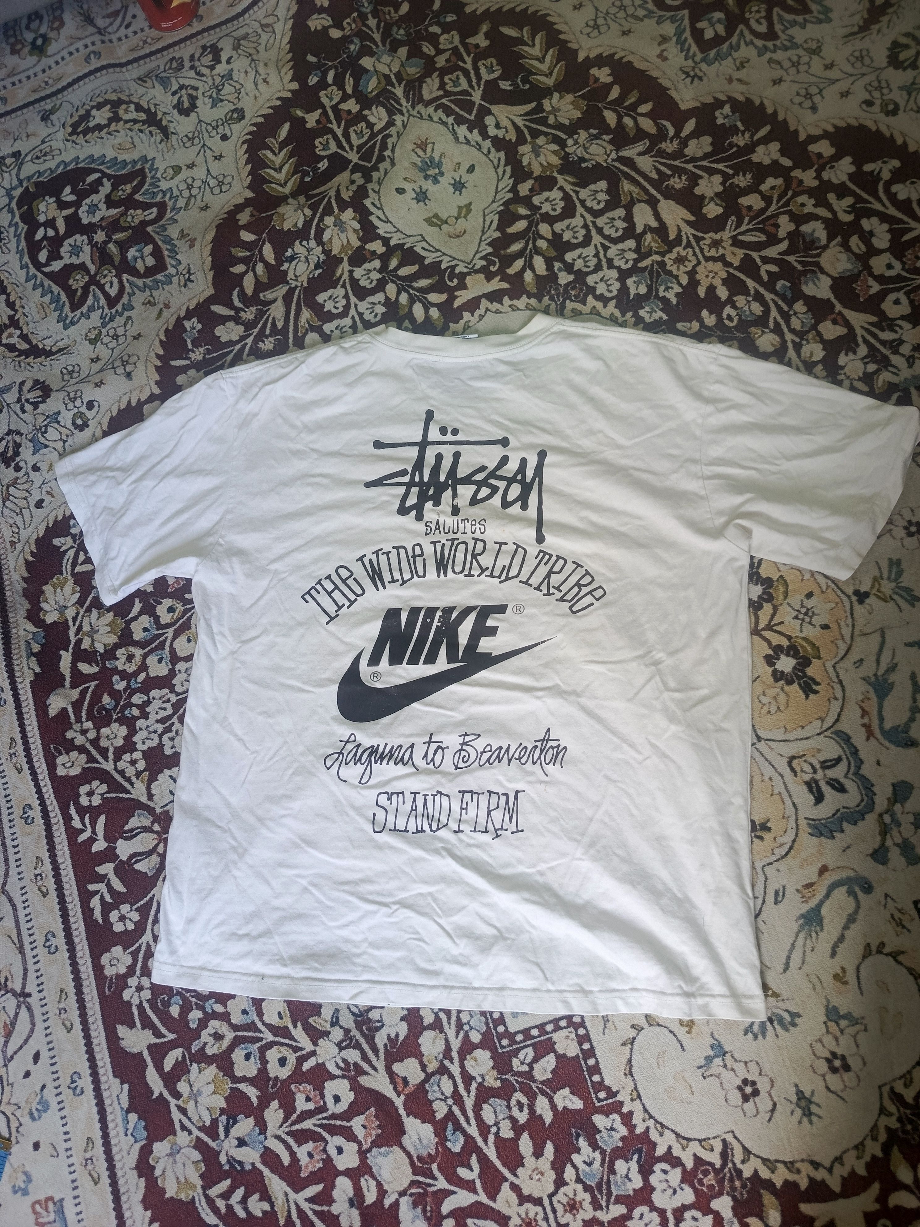 Nike × Stussy Nike X Stussy The World Wide Tribe Tee White | Grailed