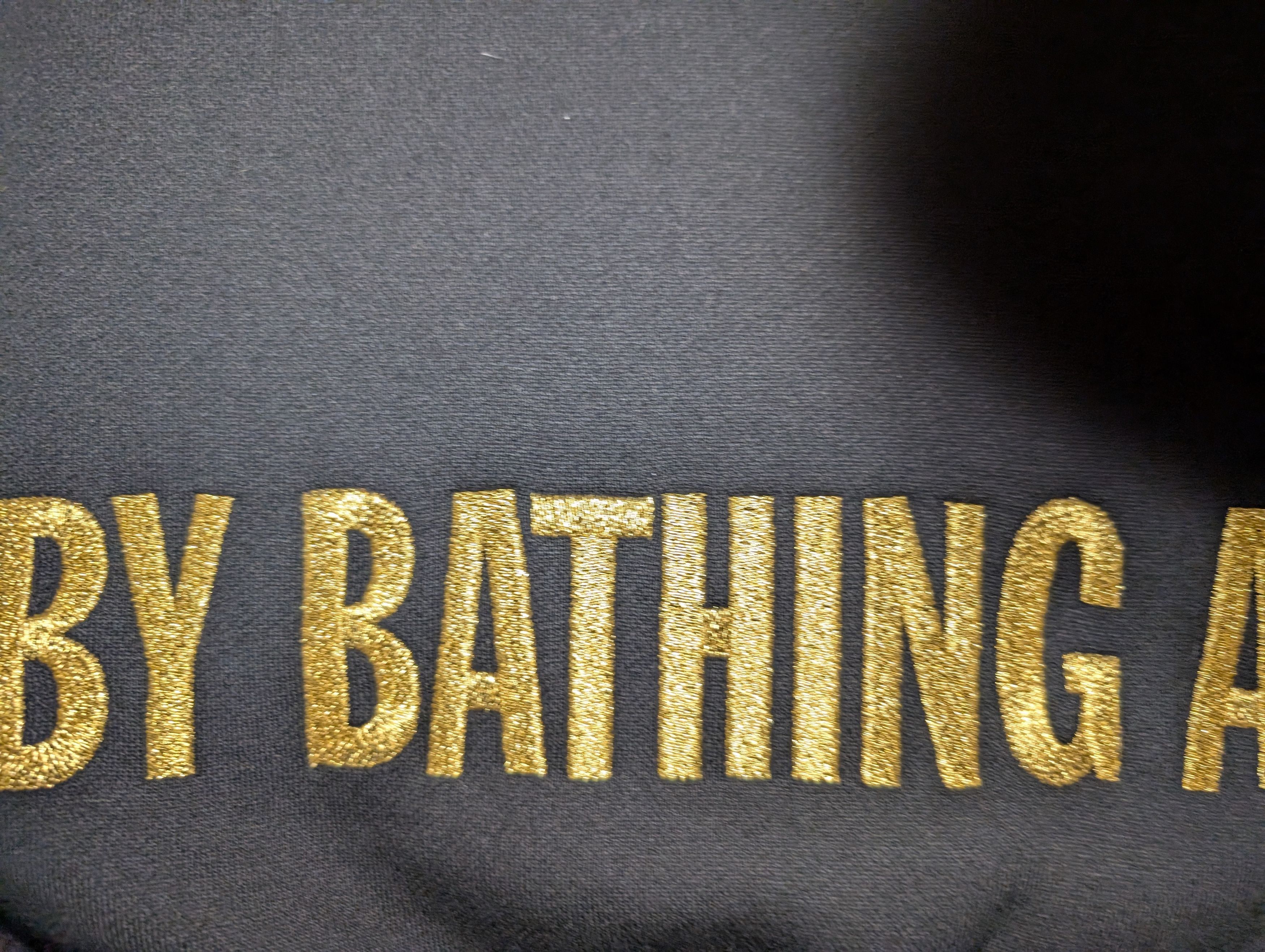 Bape 23RD ANNIVERSARY BLACK SWEATER WITH GOLD EMRBOIDED BAPE HEAD Size US L / EU 52-54 / 3 - 12 Thumbnail