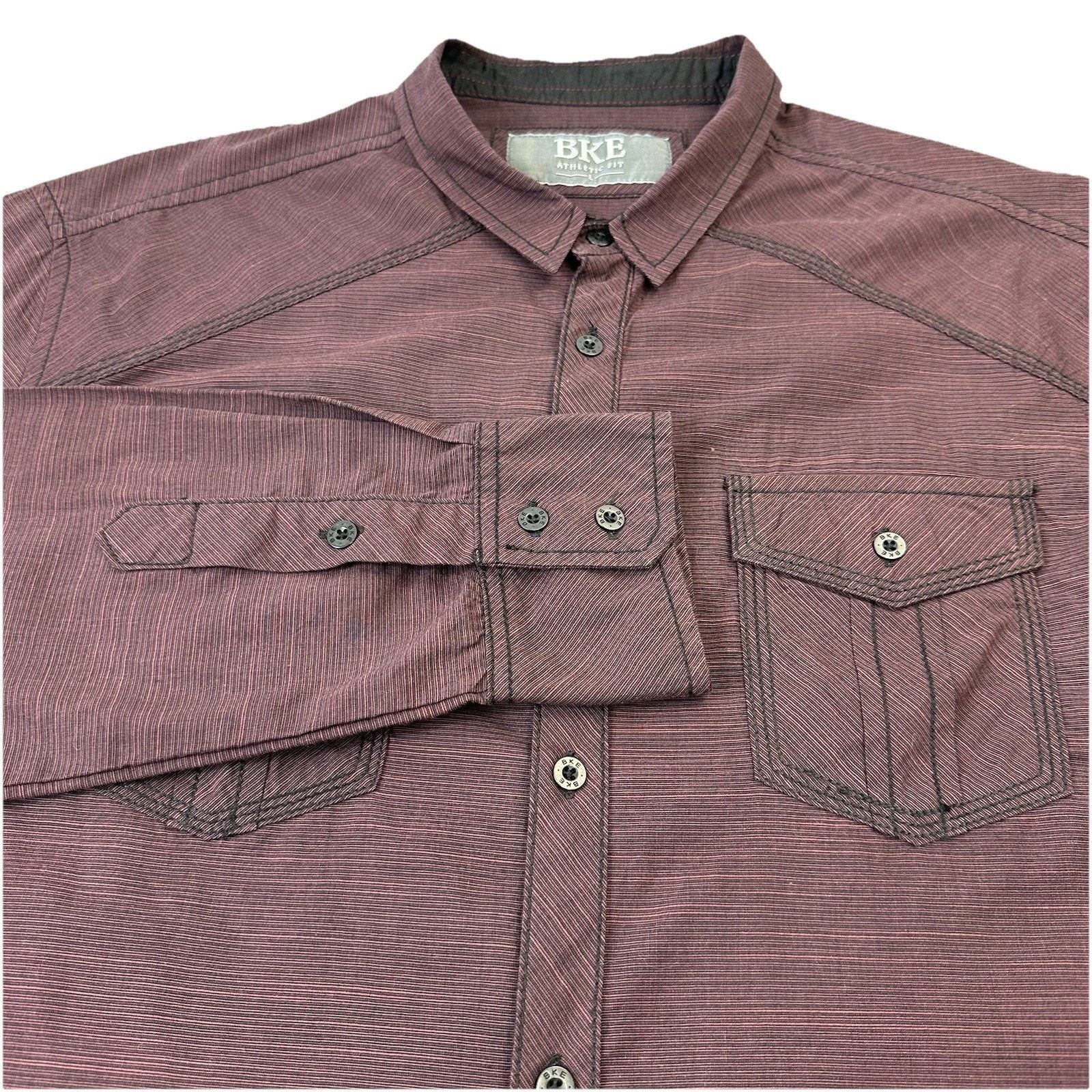BKE BKE Shirt Men Sz L Button Down Athletic Fit Long Sleeve EUC Size US L / EU 52-54 / 3 - 1 Thumbnail