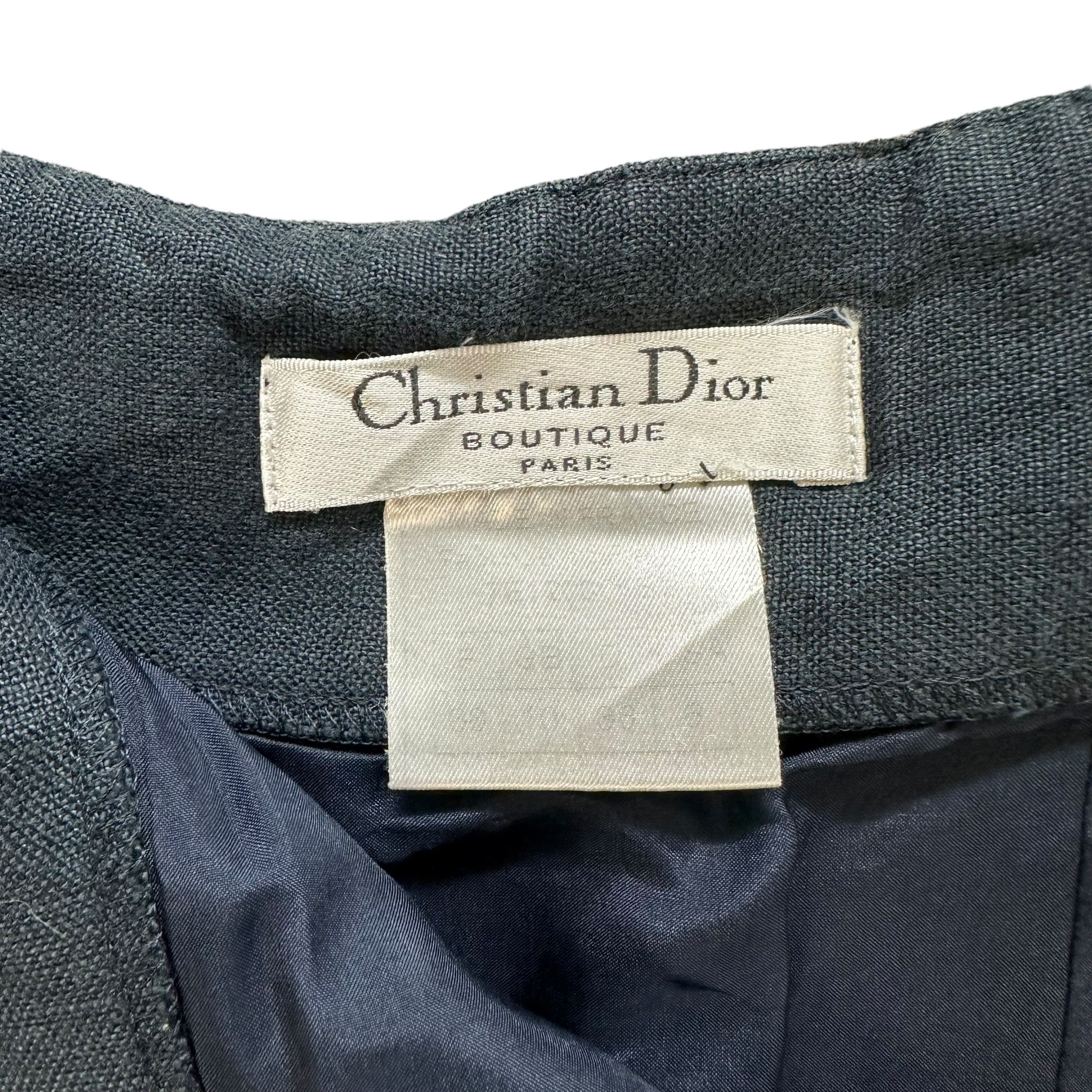 Christian Dior Monsieur Vintage 90’s CHRISTIAN DIOR BOUTIQUE Linen Skirt #A68-1640 Size 26" / US 2 / IT 38 - 5 Thumbnail