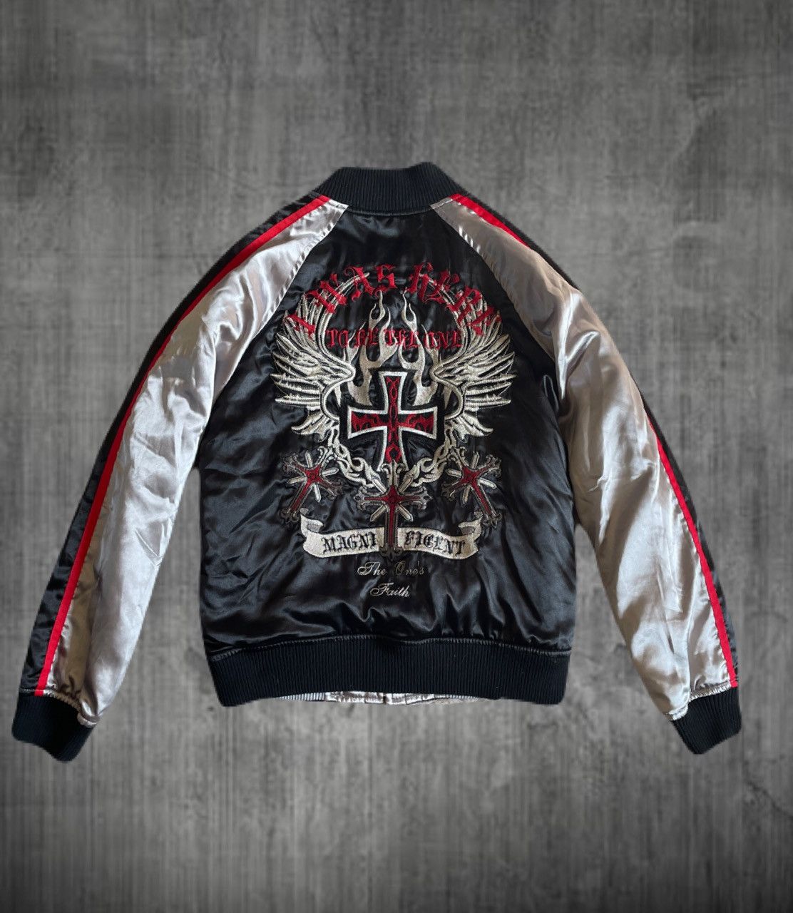 If Six Was Nine 2000s Riot Japanese archive Cross Embroidery Sukajan Jacket Size US M / EU 48-50 / 2 - 1 Thumbnail