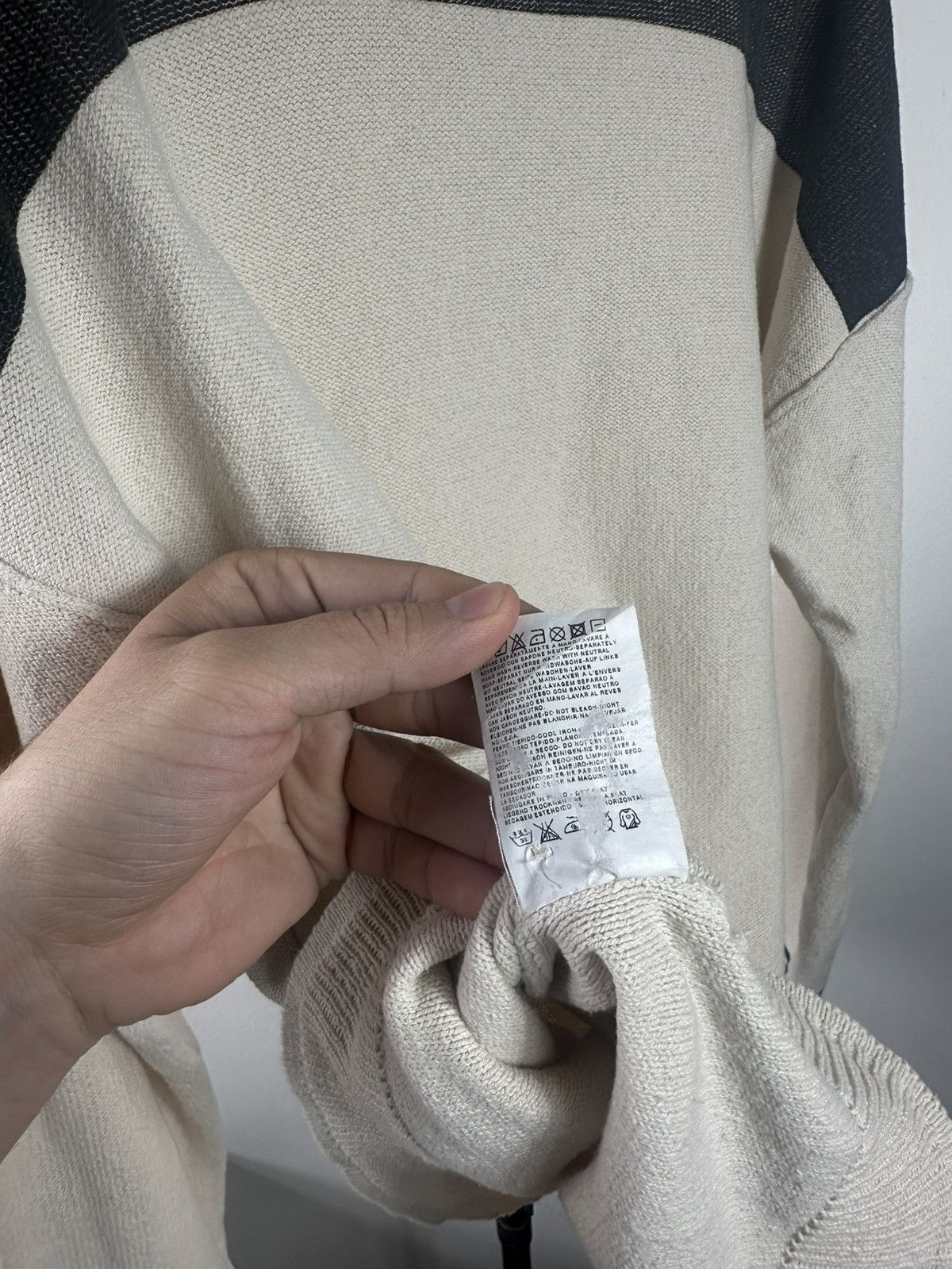 Stone Island Archive Stone Island 2006 Mock Neck Knit Pullover Cream Size US XXL / EU 58 / 5 - 10 Thumbnail