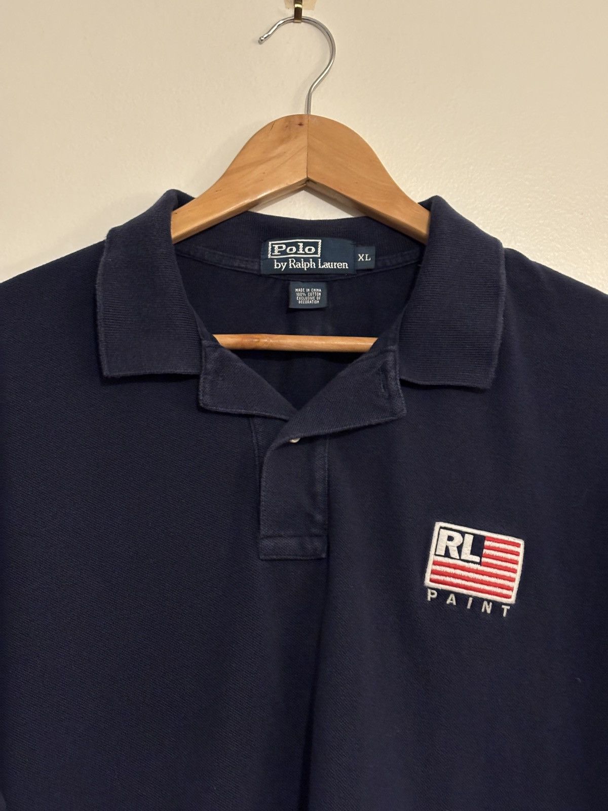 Polo Ralph Lauren Vintage Ralph Lauren Polo Paint American Flag Polo Size US XL / EU 56 / 4 - 3 Thumbnail