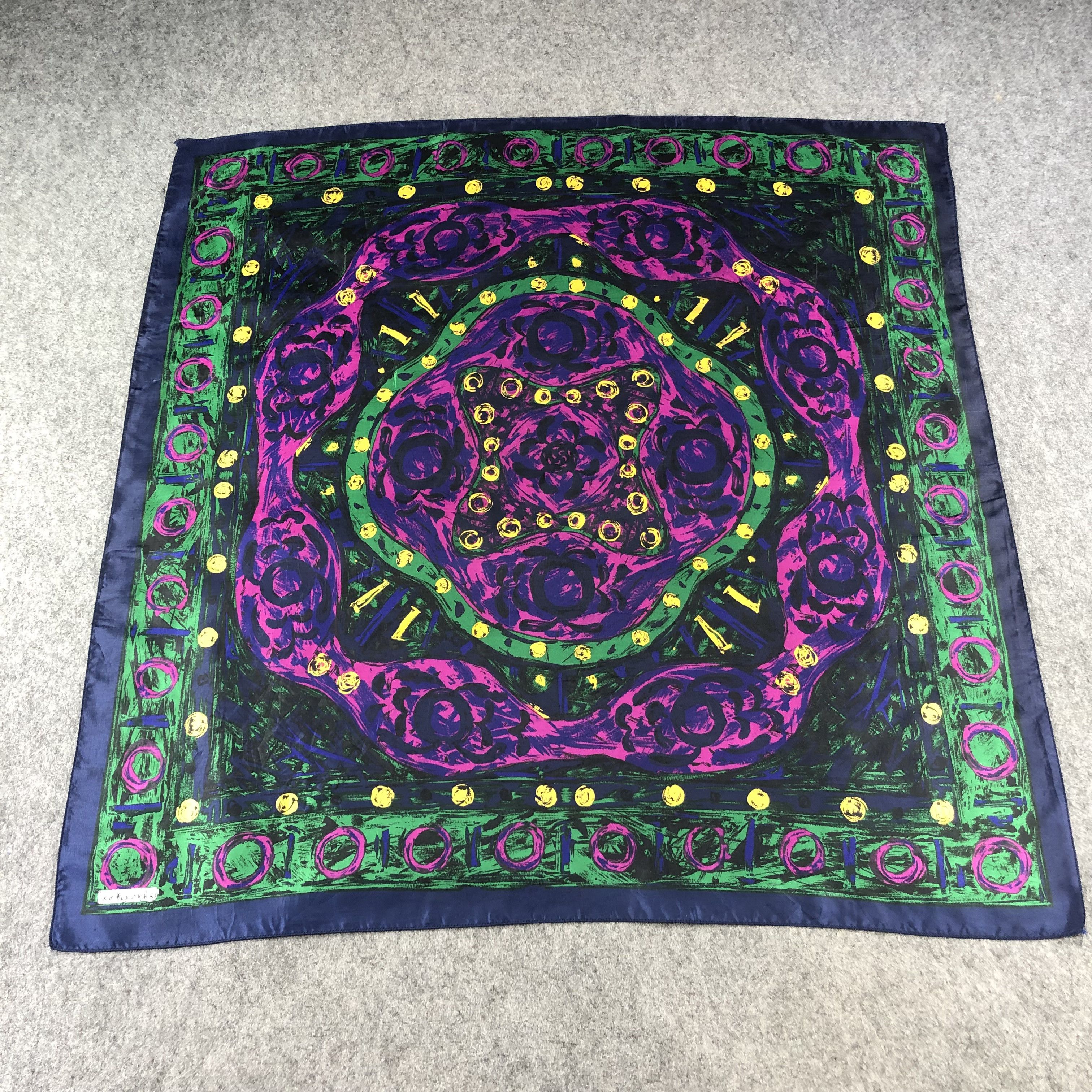 Vintage Sung Kgung Sa Abstract Scarf M918 Size ONE SIZE - 1 Thumbnail