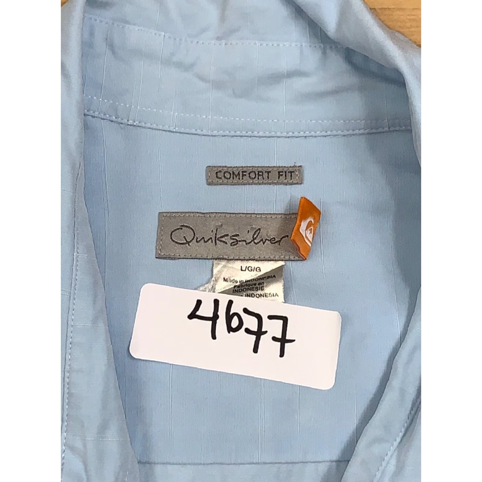 Quiksilver Quiksilver Button-Up Shirt L Men Blue Floral Short Sleeve Casual Size US 33 - 3 Thumbnail