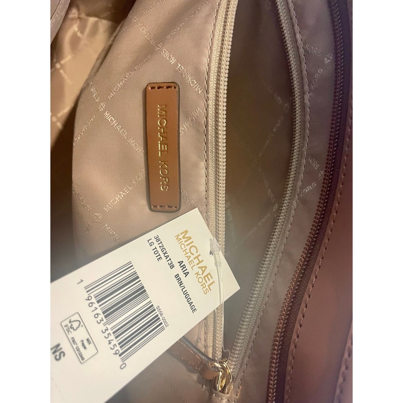 Michael Kors NEW MICHAEL KORS ARIA LARGE TOTE BAG BROWN/ACORN CARRY ALL Size ONE SIZE - 7 Thumbnail