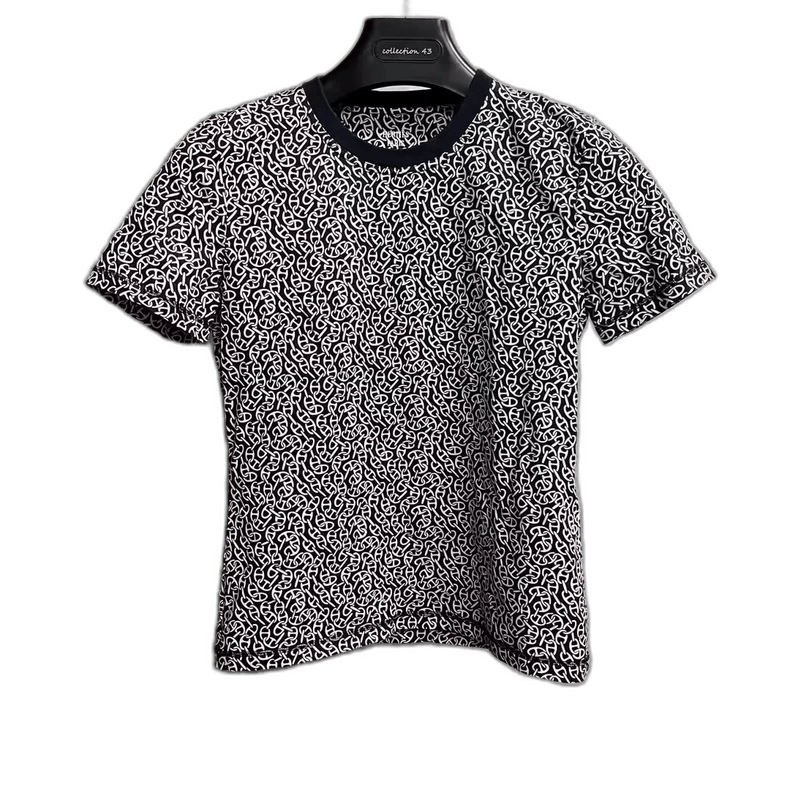 Hermes Hermes BlackBlue Pattern Short Sleeve T-2506 Size US M / EU 48-50 / 2 - 1 Thumbnail