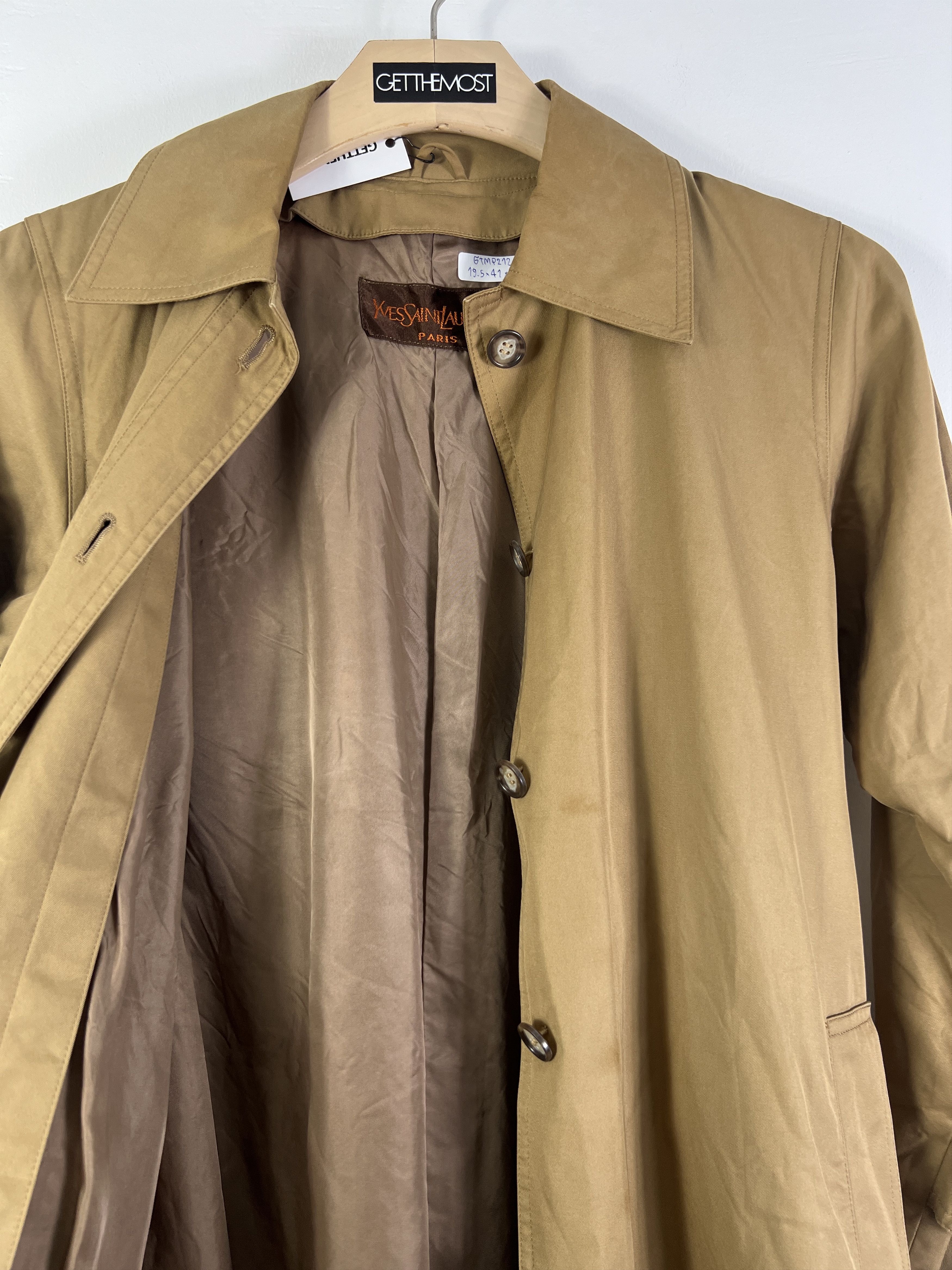 Yves Saint Laurent Vintage Yves Saint Laurent Trench Coat GTMP212 Size S / US 4 / IT 40 - 8 Thumbnail