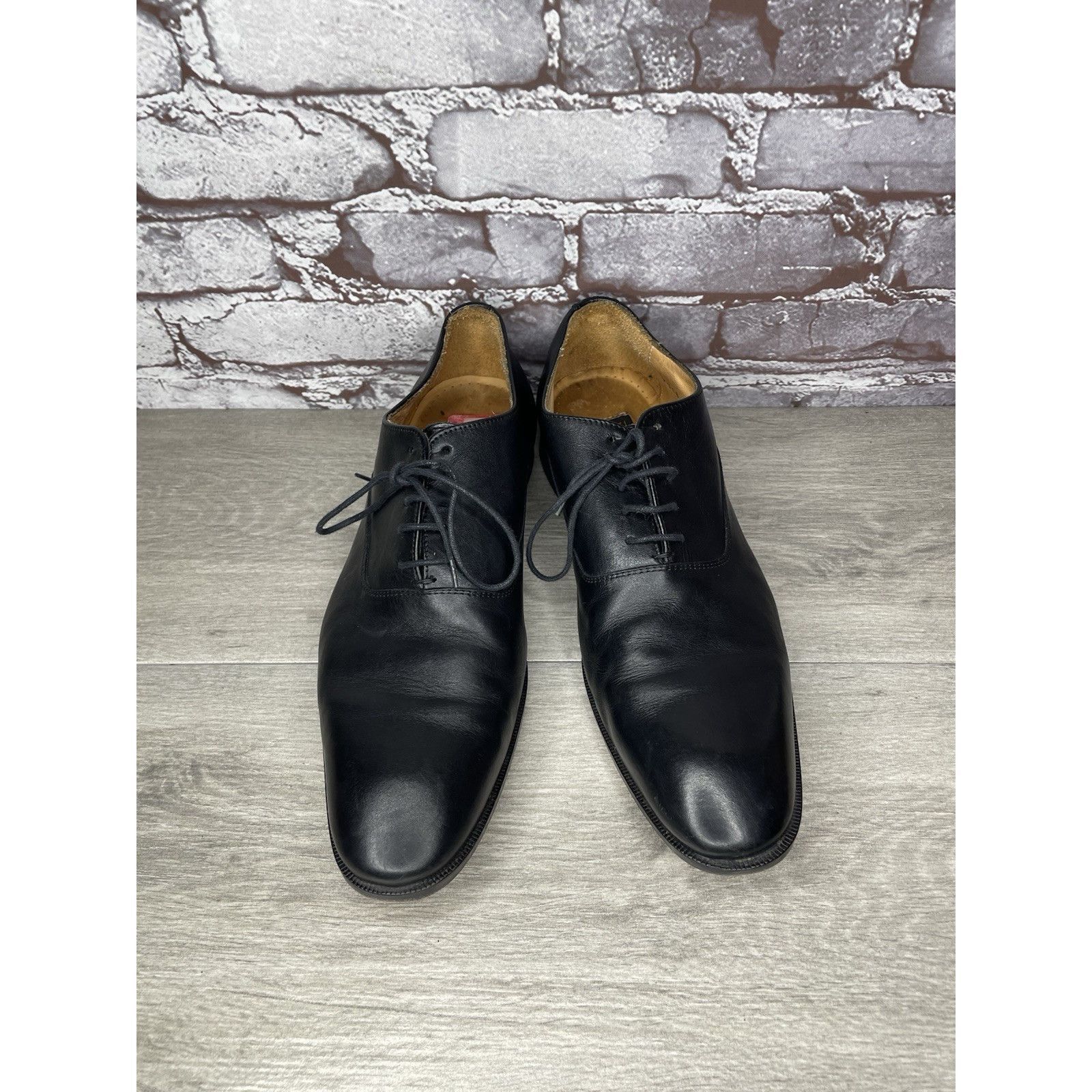 Mercanti Fiorentini Mercanti Fiorentini Black Leather Derby Lace Up Dress Shoes Size US 10 / EU 43 - 11 Thumbnail