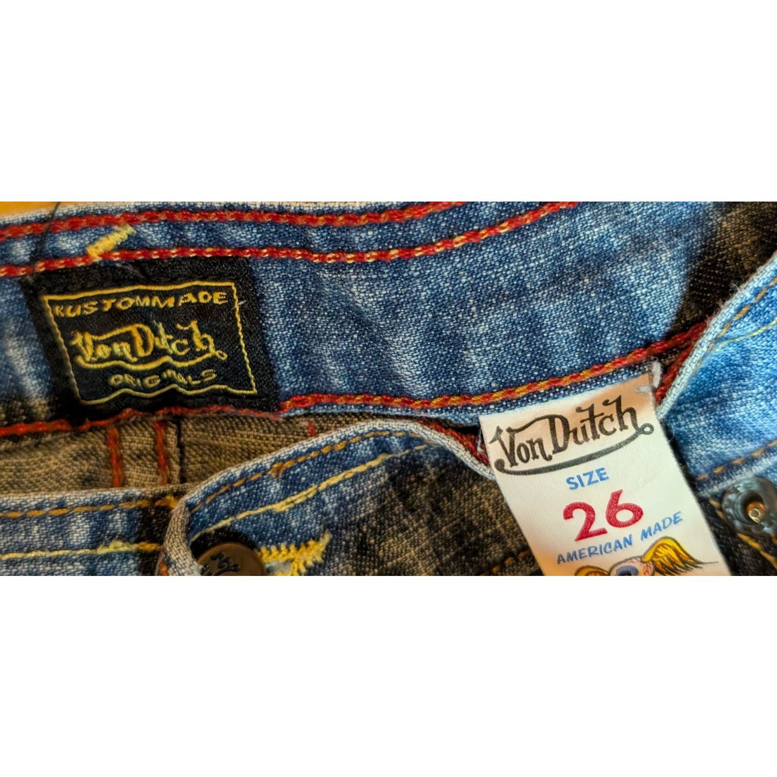 Von Dutch Von Dutch Originals Kustommade Flare Jeans Size 26 USA Made Size 26" / US 2 / IT 38 - 3 Thumbnail