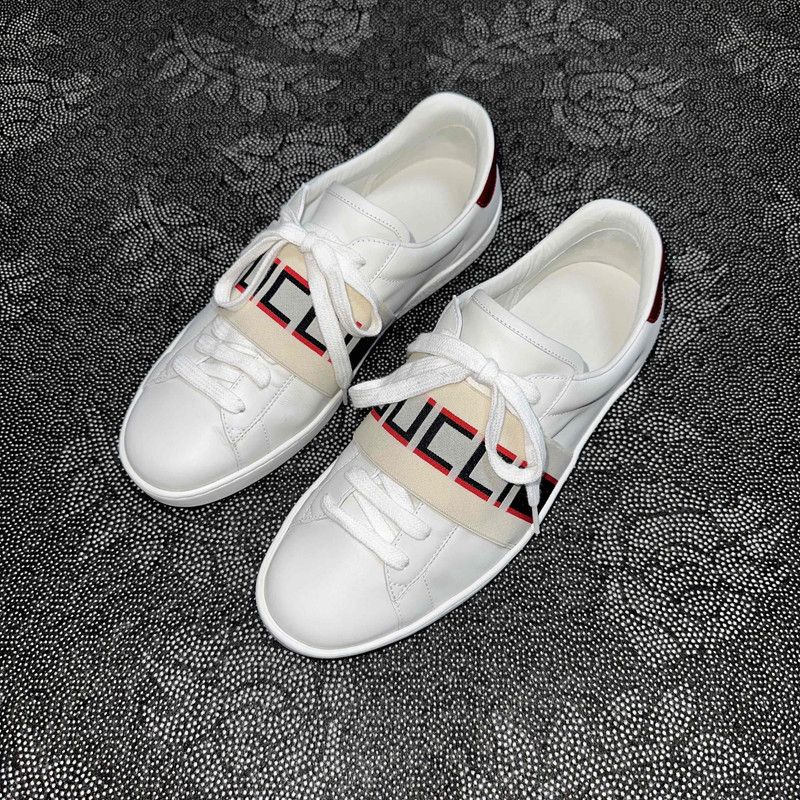 Gucci Gucci Ace White Fashion Sneakers for Men 0079 Size US 8 / EU 41 - 1 Thumbnail