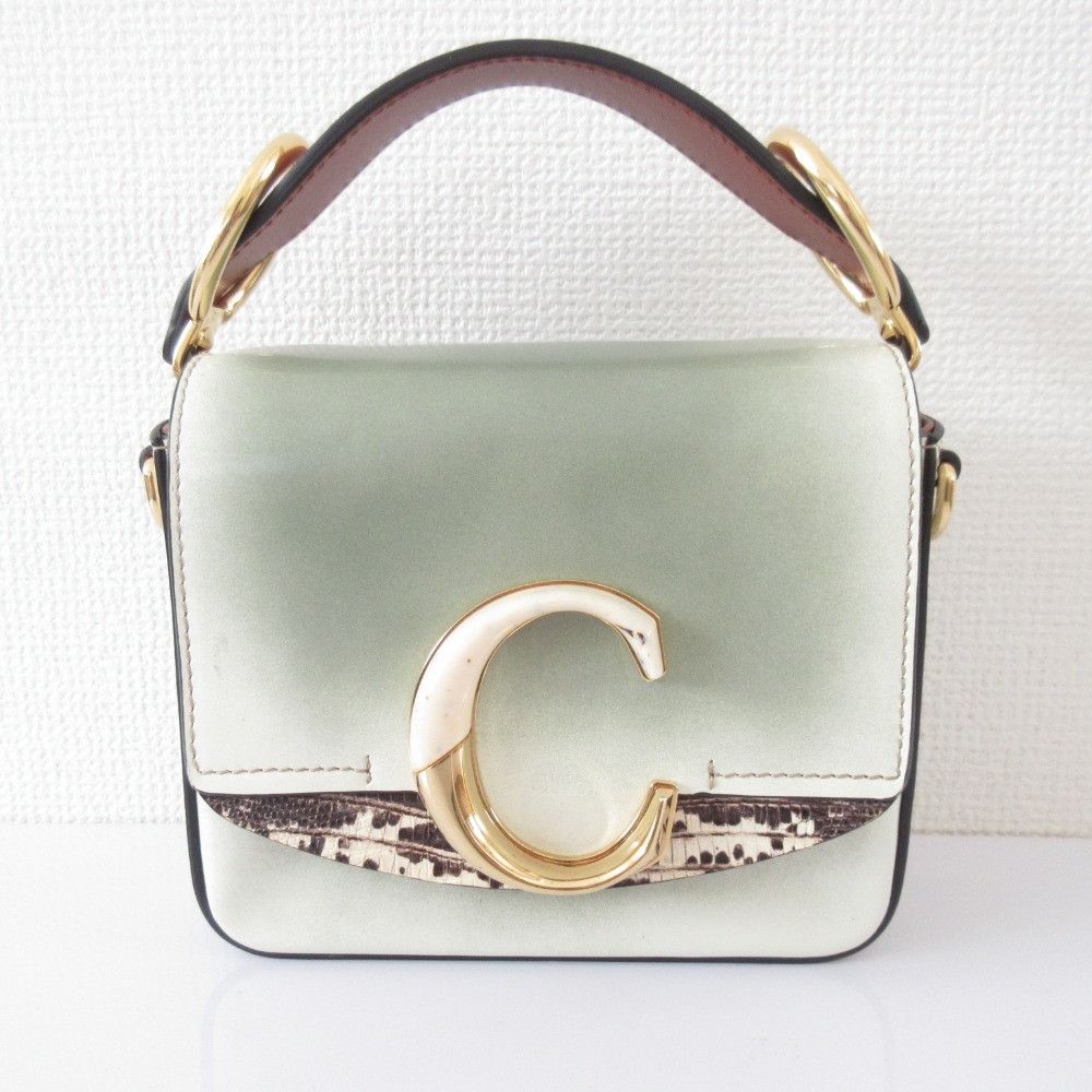 Chloe Chloe Chloe Chloe C Croco Embossed Mini Square Handbag Leather Handbag DUTY FREE for USA Size ONE SIZE - 1 Thumbnail