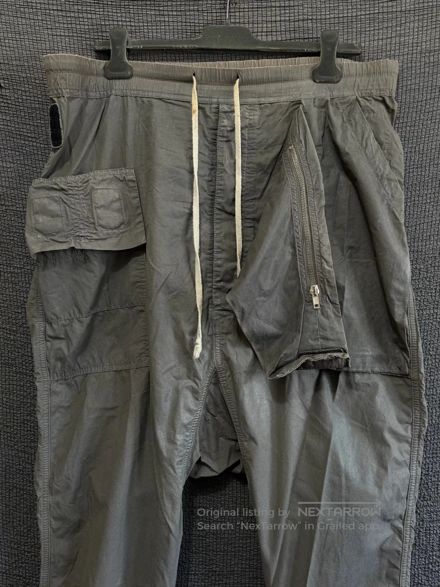 Rick Owens Rick Owens Gray Cargo Drop-Crotch Pants. Size US 28 / EU 44 - 5 Thumbnail