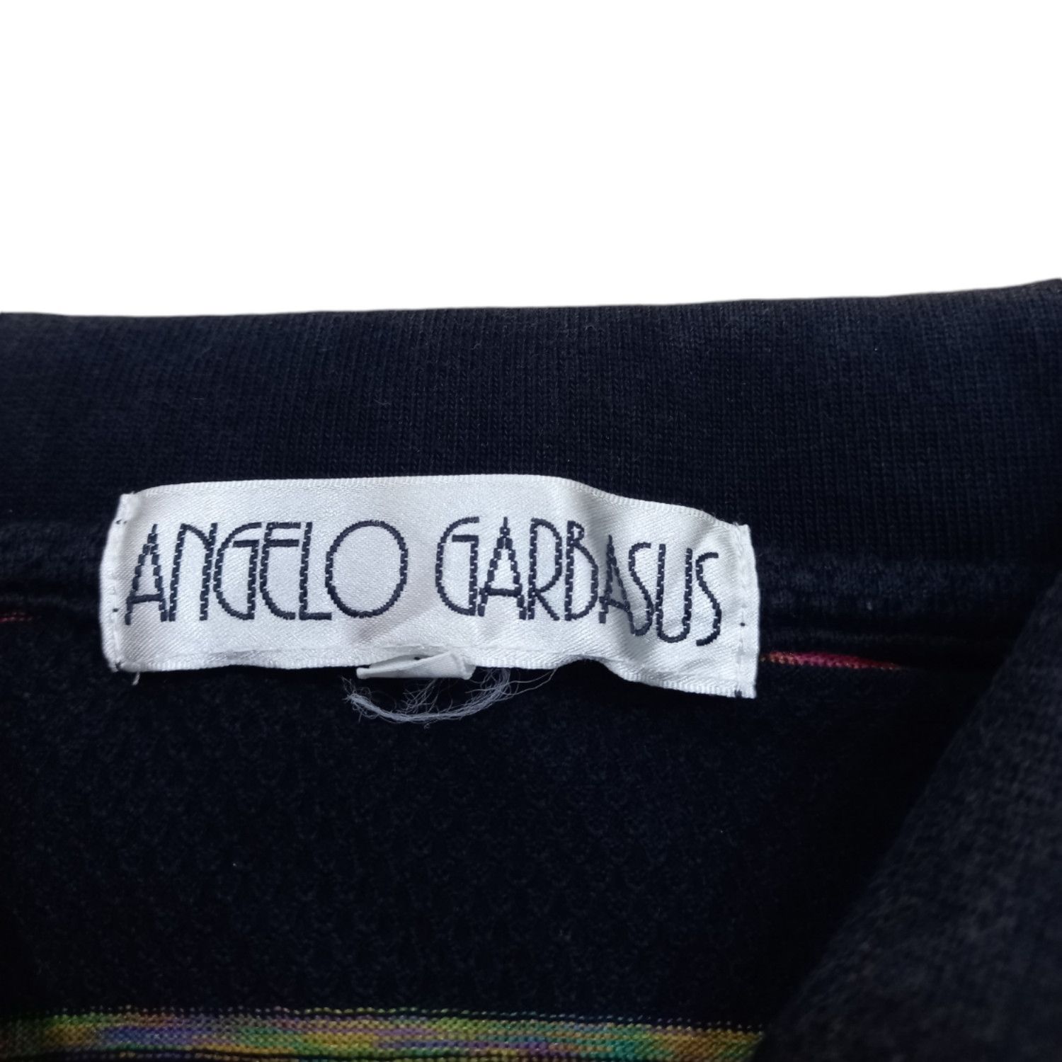 Designer × Vintage Vintage Angelo Garbasus Stripe Zip Up Polo Size US L / EU 52-54 / 3 - 4 Thumbnail