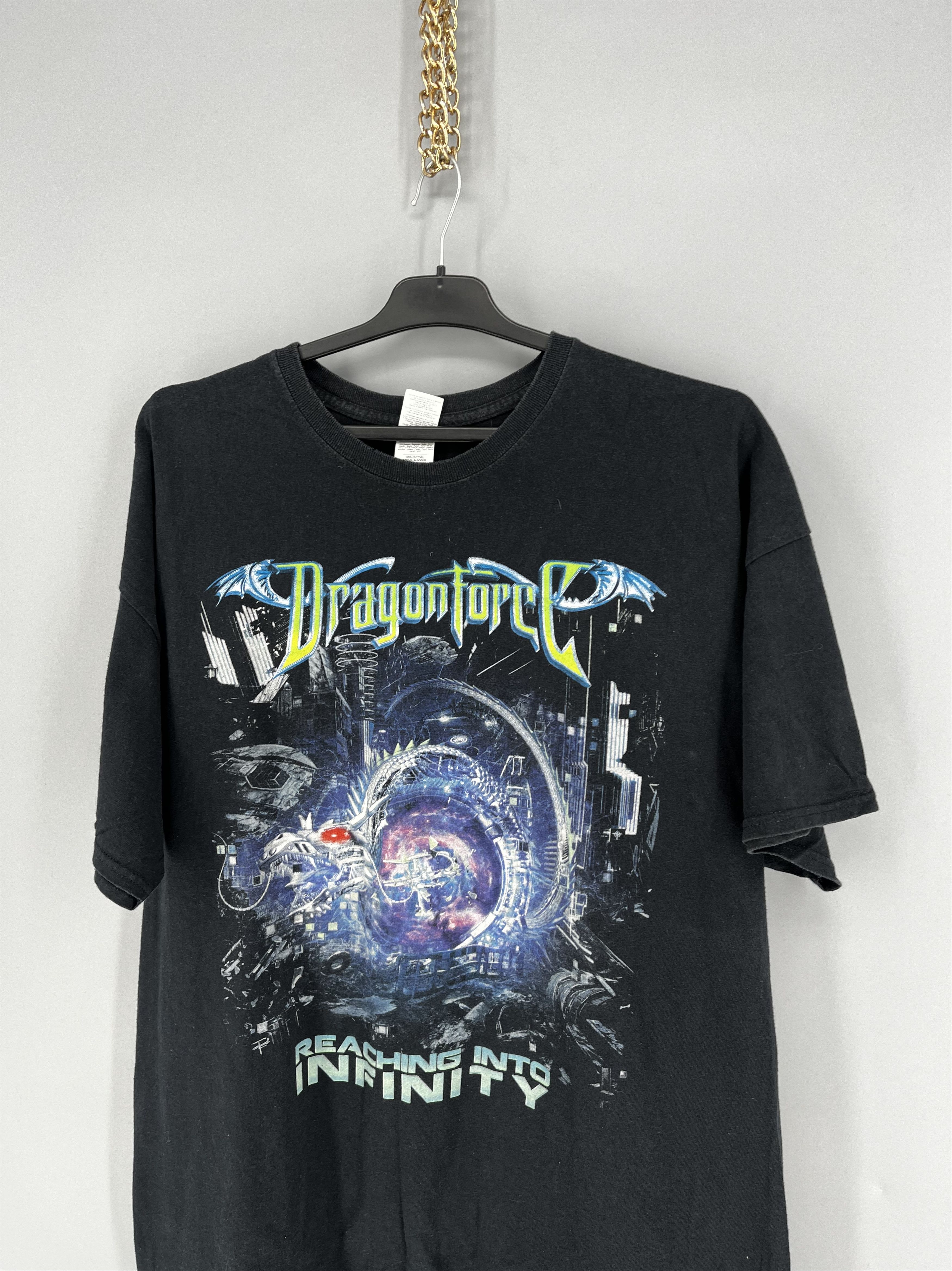 Band Tees Dragonforce Inhuman Rampage Tour Band Graphic T-Shirt Adult Size US XXL / EU 58 / 5 - 6 Thumbnail