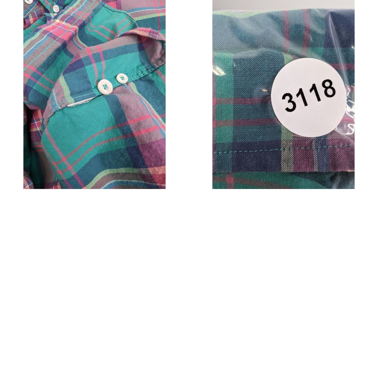J.Crew VINTAGE J.CREW Shirt Men’s Long Sleeve Plaid Button-Down Teal Pink 90s Size US M / EU 48-50 / 2 - 8 Thumbnail