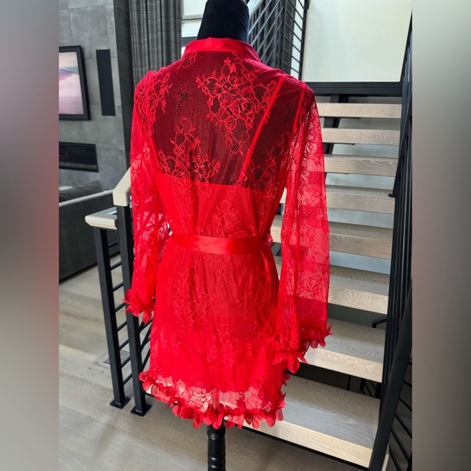 Other Elegant Red Lace Lingerie Set Size S / US 4 / IT 40 - 13 Thumbnail