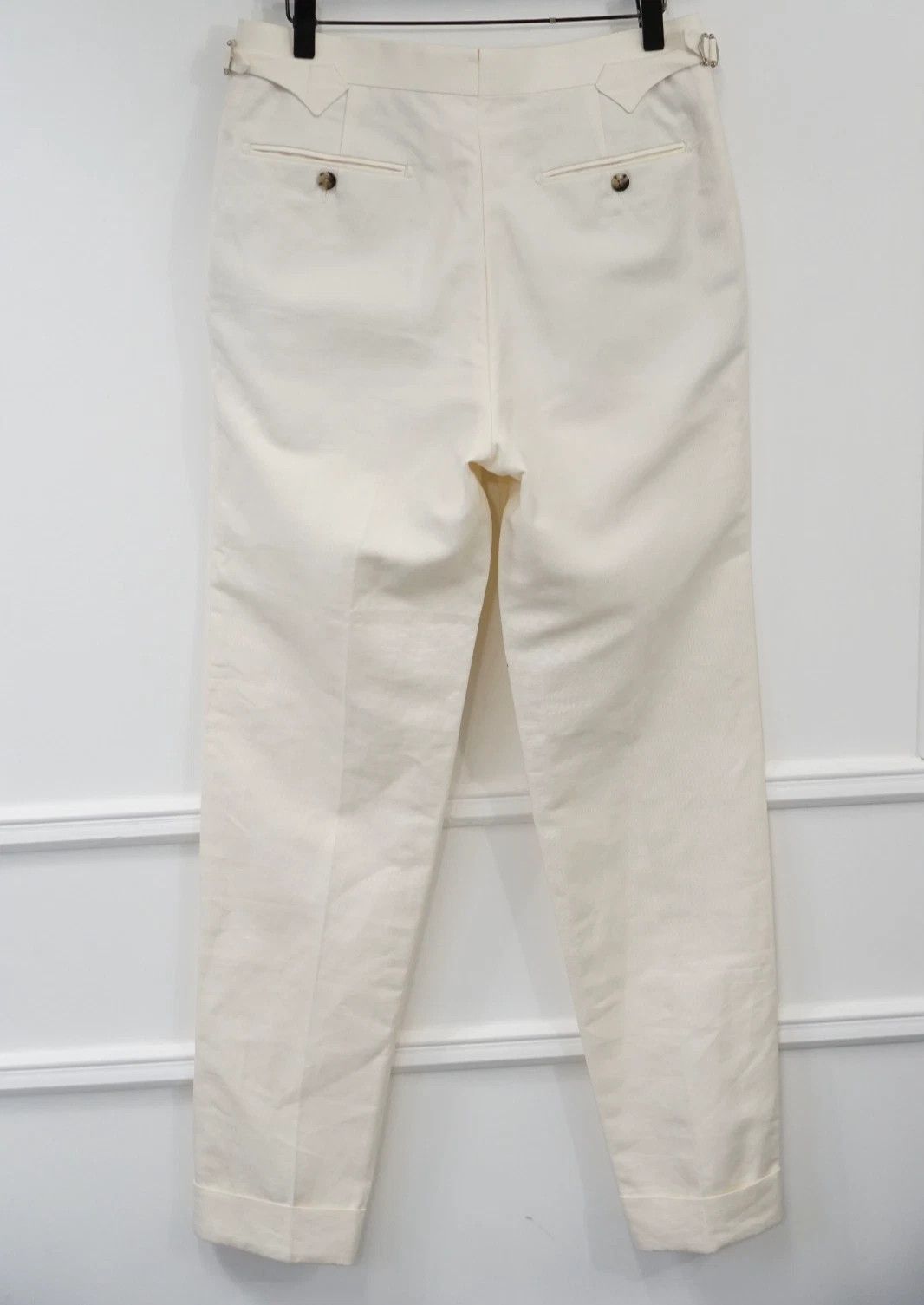 Suitsupply Men Suitsupply Pants Cotton & Linen Vigo Ivory UK/US36 Size 36R - 2 Thumbnail