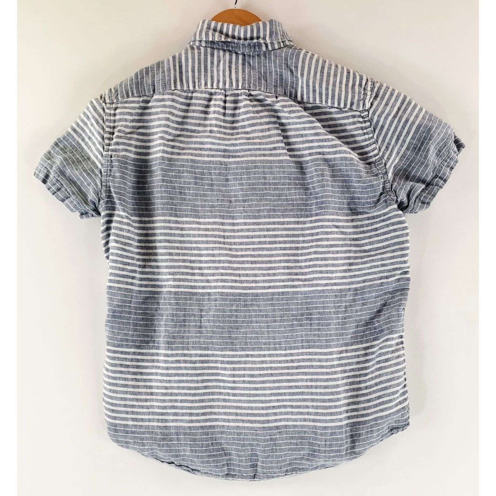J.Crew VINTAGE J.CREW Shirt Button Down Baird McNutt Irish Linen Slim Blue White Striped Mens M Size US M / EU 48-50 / 2 - 4 Thumbnail