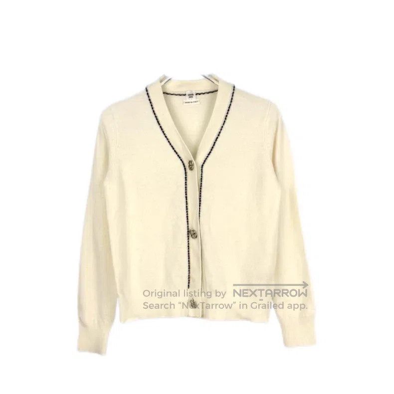 Hermes Hermes White Silver Buckle Cashmere Cardigan Size XS / US 0-2 / IT 36-38 - 1 Thumbnail