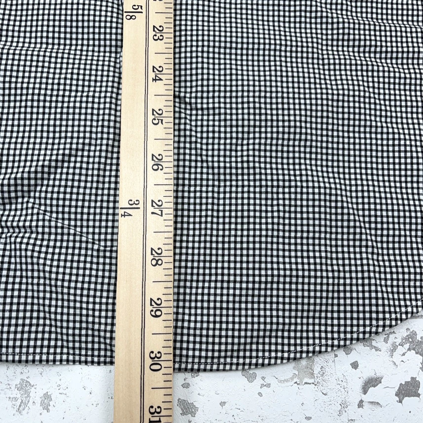 Ralph Lauren Ralph Lauren Shirt Men 16 34 Black White Button Up Dress Check Poplin Custom Fit Size 42R - 7 Thumbnail