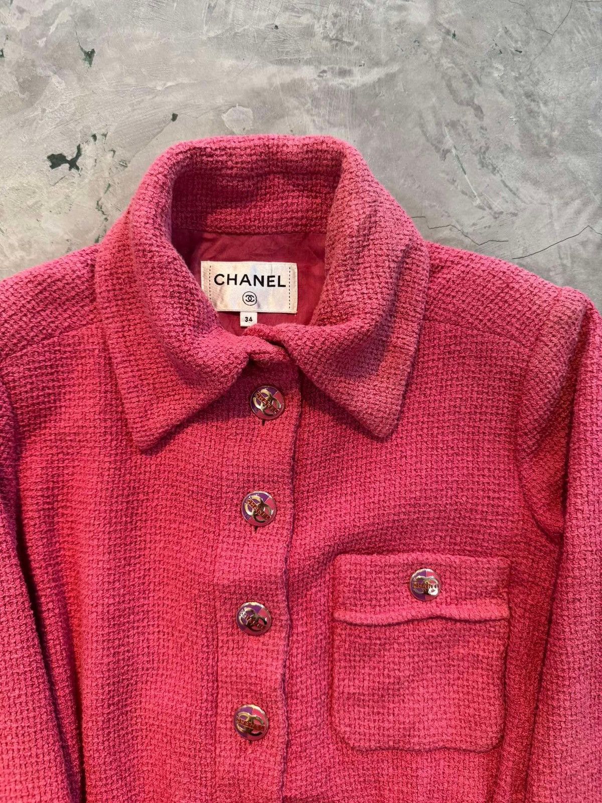 Chanel Chanel Pink Tweed Jumpsuit Size XXS / US 00 / IT 34 - 2 Thumbnail