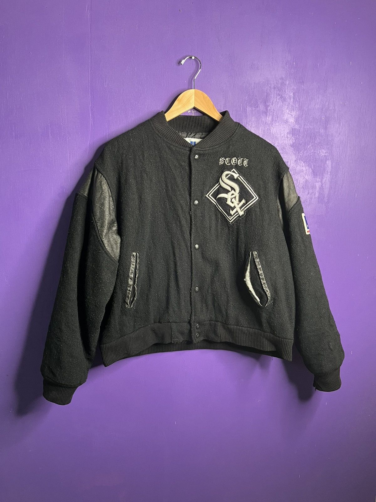Chalk Line × MLB × Vintage Vintage 90s Chalk line white Sox varsity jacket Size US L / EU 52-54 / 3 - 1 Thumbnail