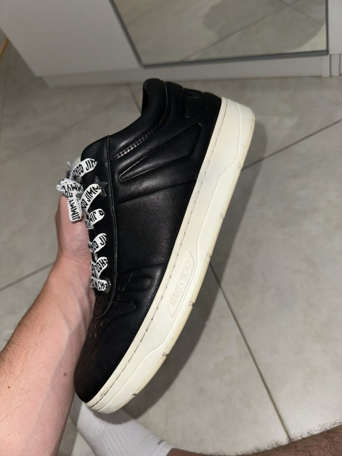 Jimmy Choo Jimmy Choo black leather sneakers 42.5 Size US 9.5 / EU 42-43 - 13 Thumbnail