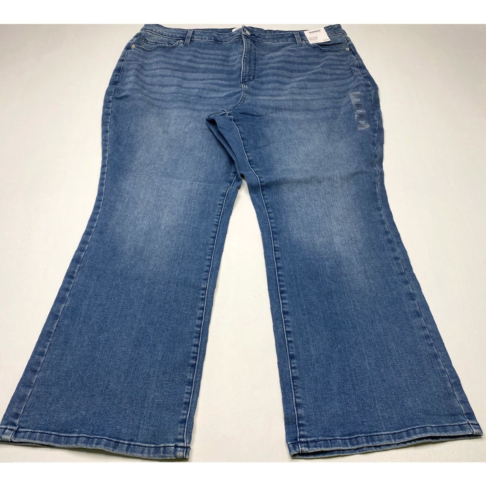 Vintage NWT Sonoma Jeans Plus 24W 44x31 Bootcut Mid Rise Medium Wash Womens Jeans City 5-Pocket Womens, Plus Size, Blue, Sonoma Goods for Life Size 42" / US 20 - 2 Thumbnail