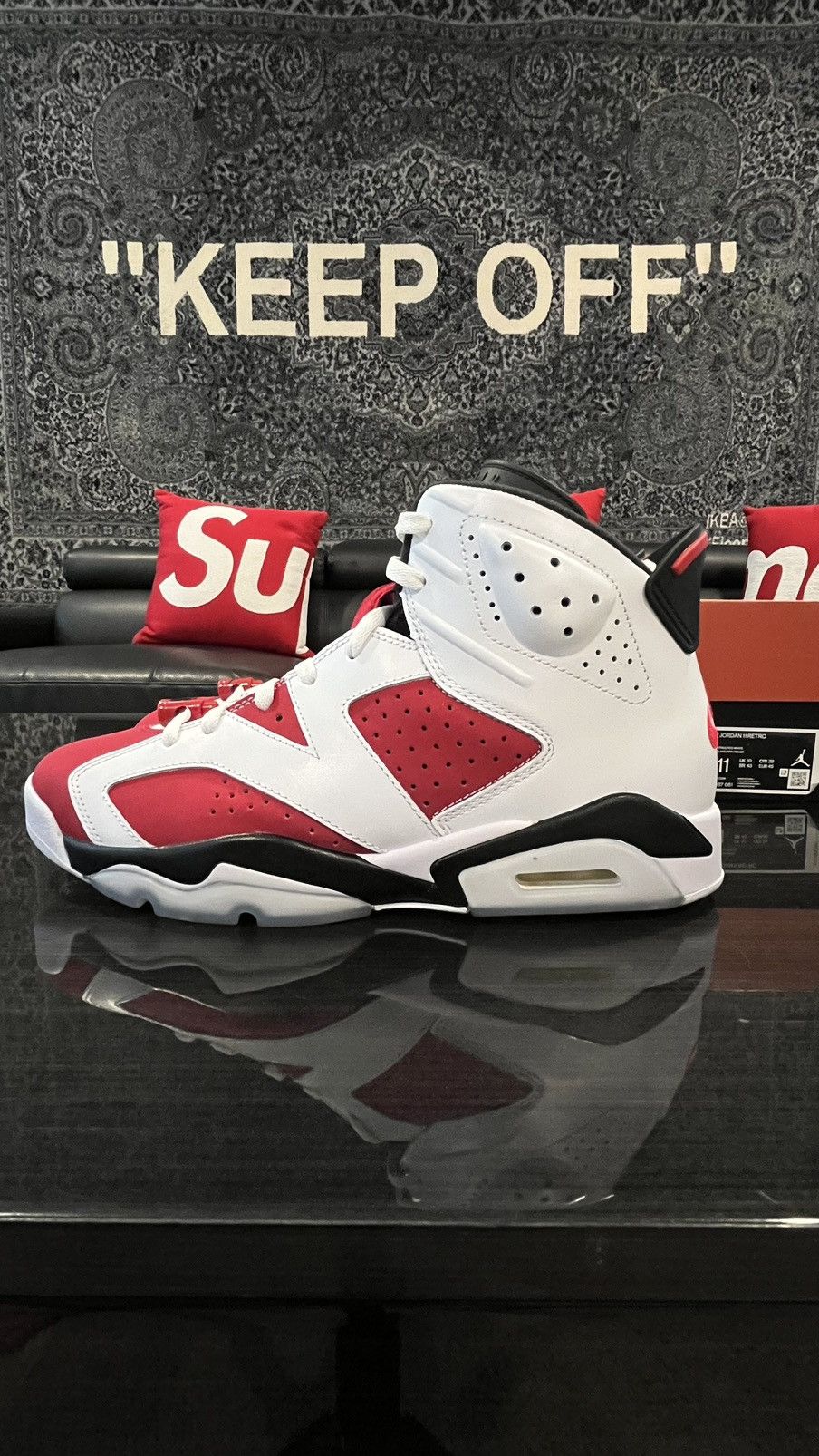 Jordan Brand Jordan 6 Retro Carmine (2021) Men's Size US 11 / EU 44 - 2 Thumbnail