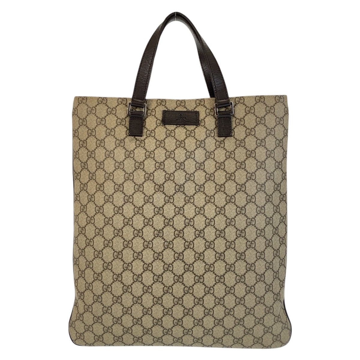 Gucci Gucci GG Supreme Canvas/leather Tote Bag 131258 Canvas Tote Bag 131258 in Beige, Women's