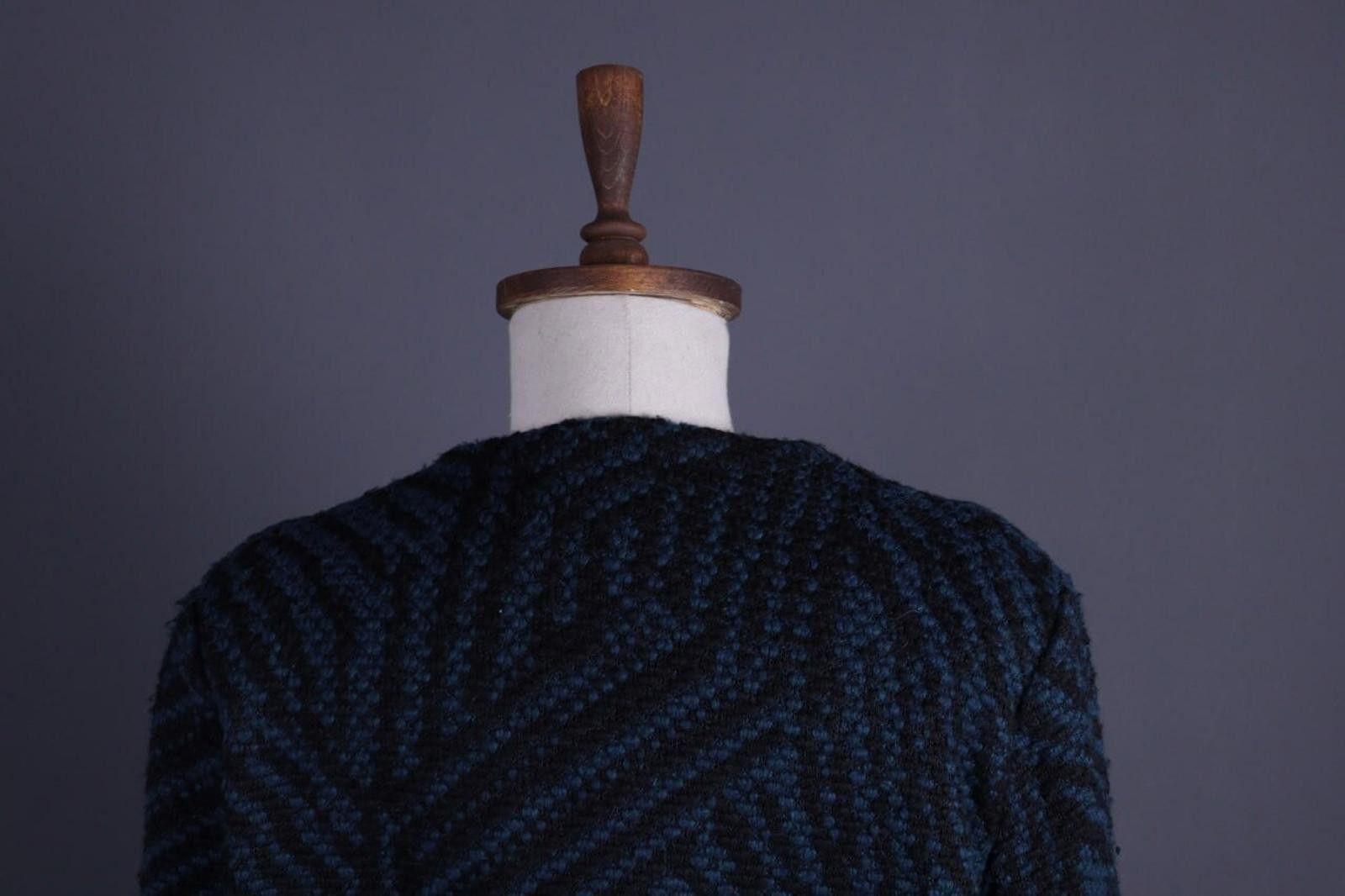 Wilkes Bashford Ba&Sh Black Geomeric Open Front Cardigan Cape Sweater Size 3 Size M / US 6-8 / IT 42-44 - 6 Thumbnail