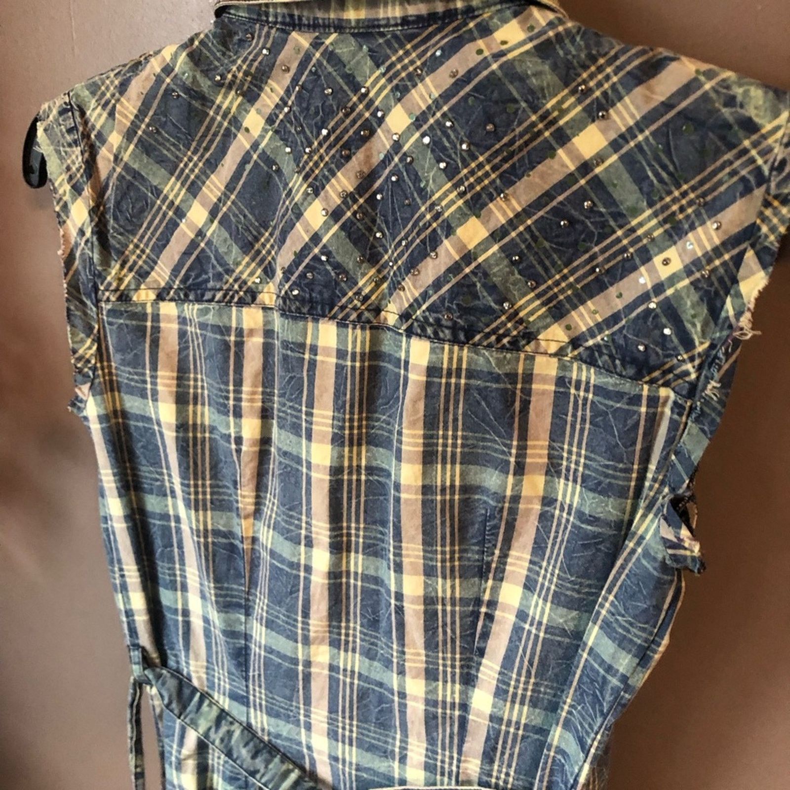Guess Guess plaid top shirt w/ belt Size XS / US 0-2 / IT 36-38 - 5 Thumbnail