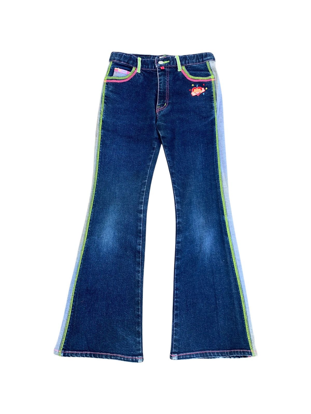 Angel Blue 2000s Daisy Lovers Y2k unique flared pants Size 27" / US 4 / IT 40 - 1 Thumbnail