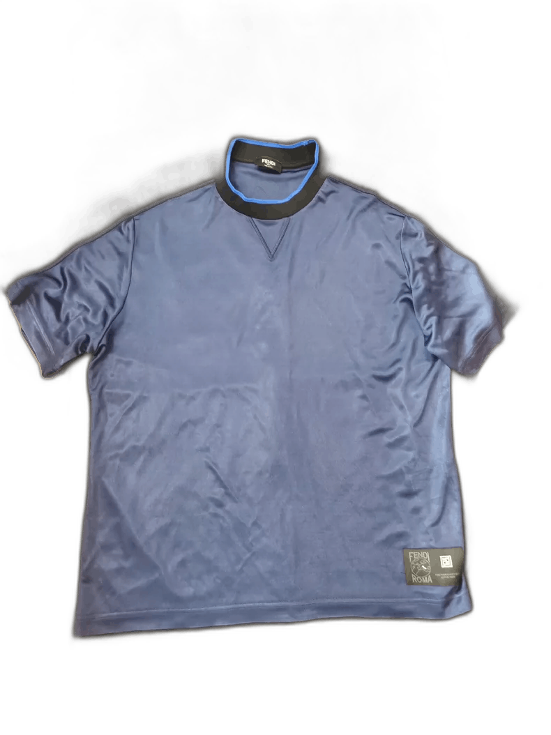 Fendi Luxury Blue Polo Shirt