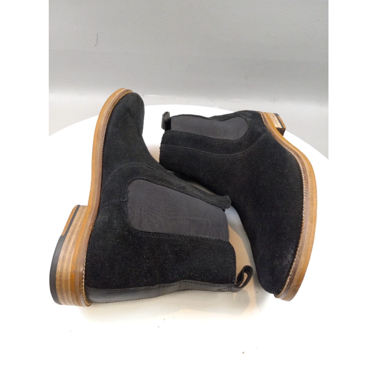 Vintage CREVO Chelsea Boot Denham Black Suede Leather Ankle Boot Slip On Men’s 10 Boots Mens Leather Upper Side Elastic Casual Formal Wedding 90s? Size US 10 / EU 43 - 7 Thumbnail